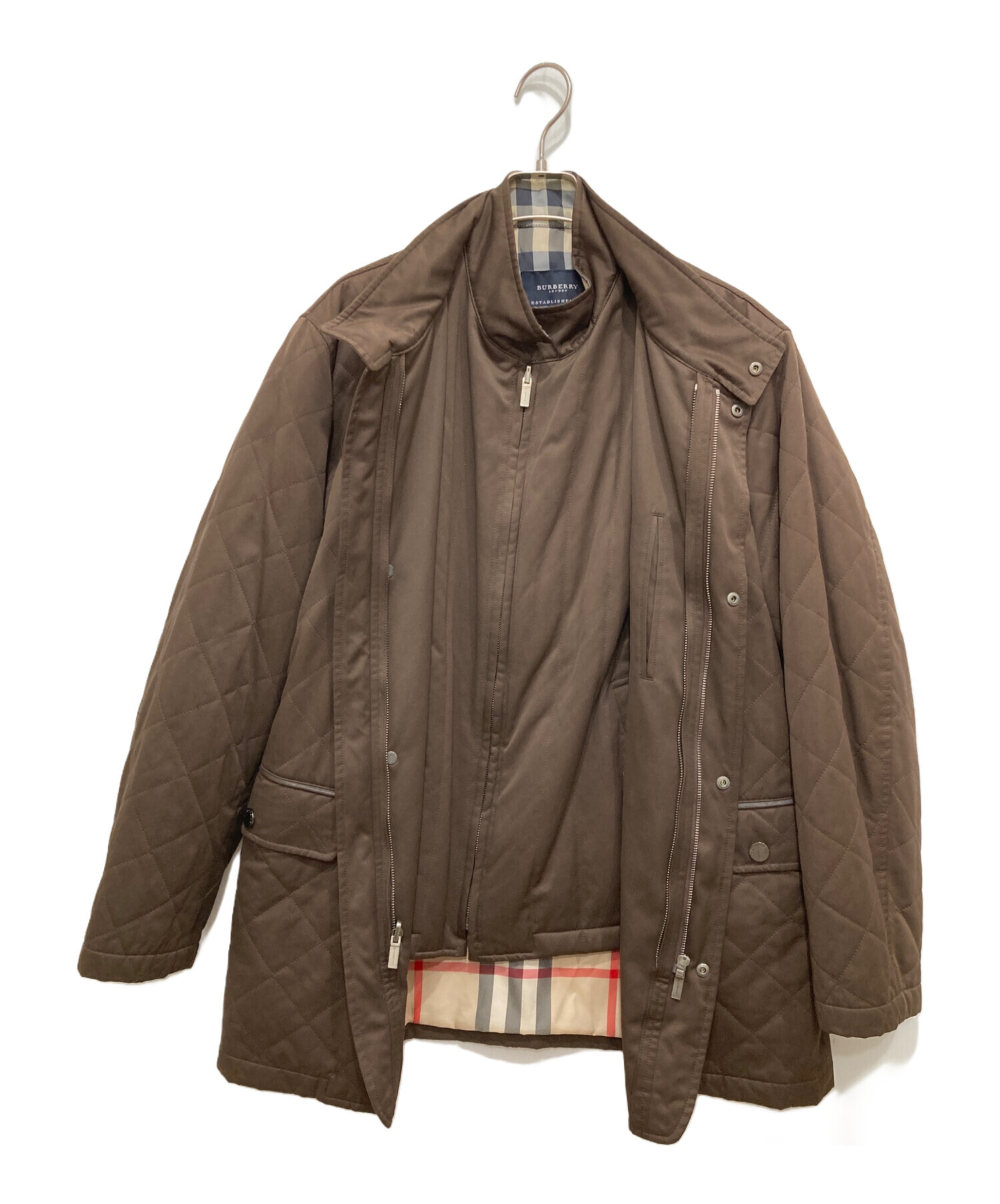 バーバリーロンドン キルティングライナー ベルト付 ロングコート L 3way 中古・古着通販】BURBERRY LONDON (バーバリーロンドン) ライナー付