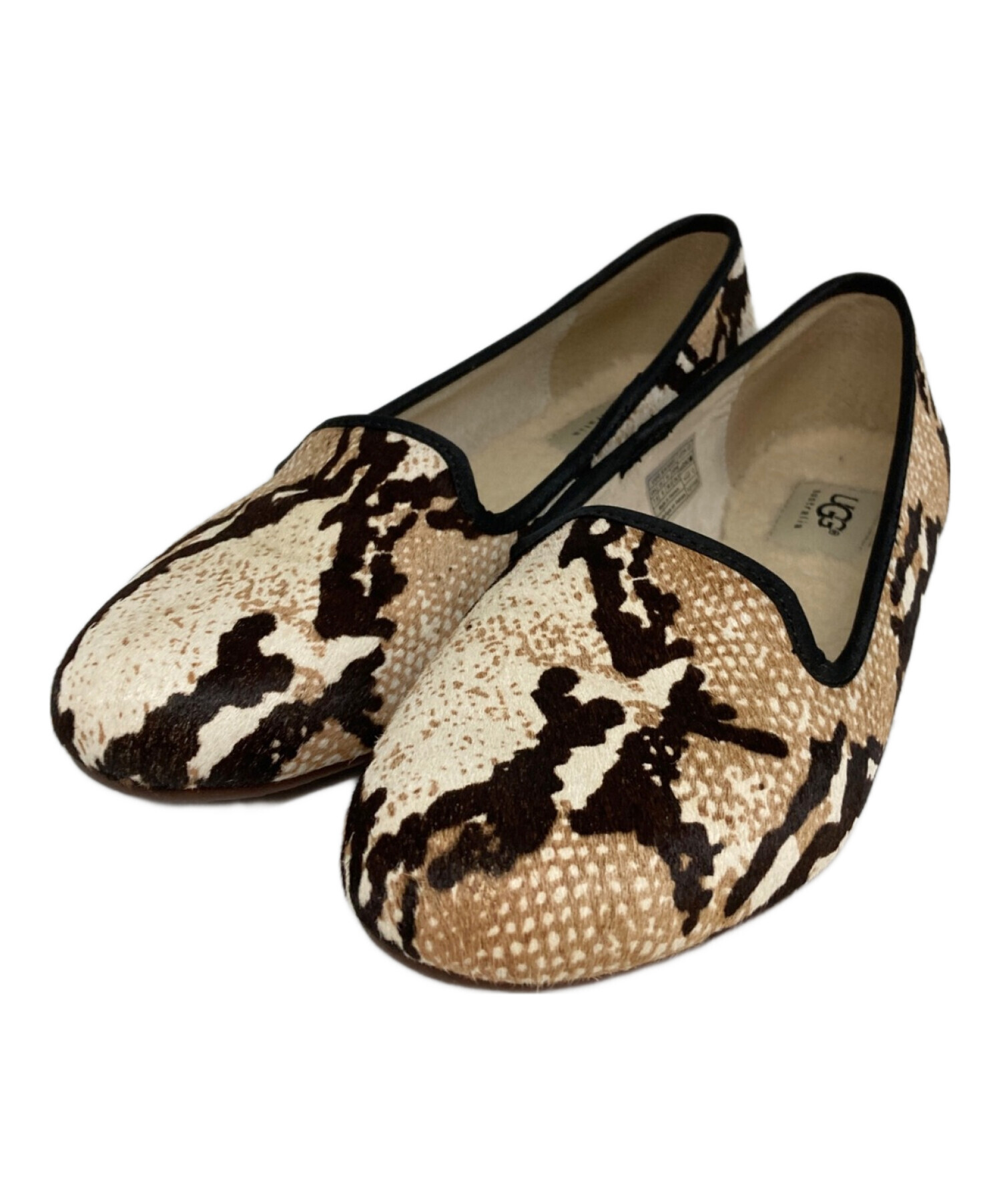 中古・古着通販】UGG (アグ) ハラコフラットシューズ ベージュ サイズ 
