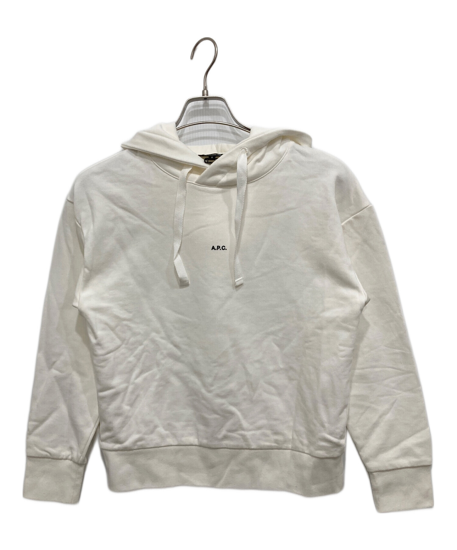 中古・古着通販】A.P.C. (アーペーセー) ロゴパーカー ホワイト サイズ 
