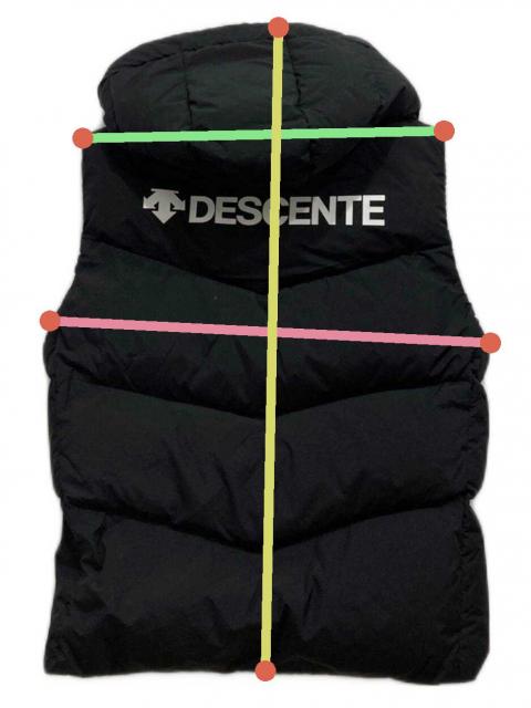 中古・古着通販】DESCENTE (デサント) ダウンベスト ブラック サイズ:M