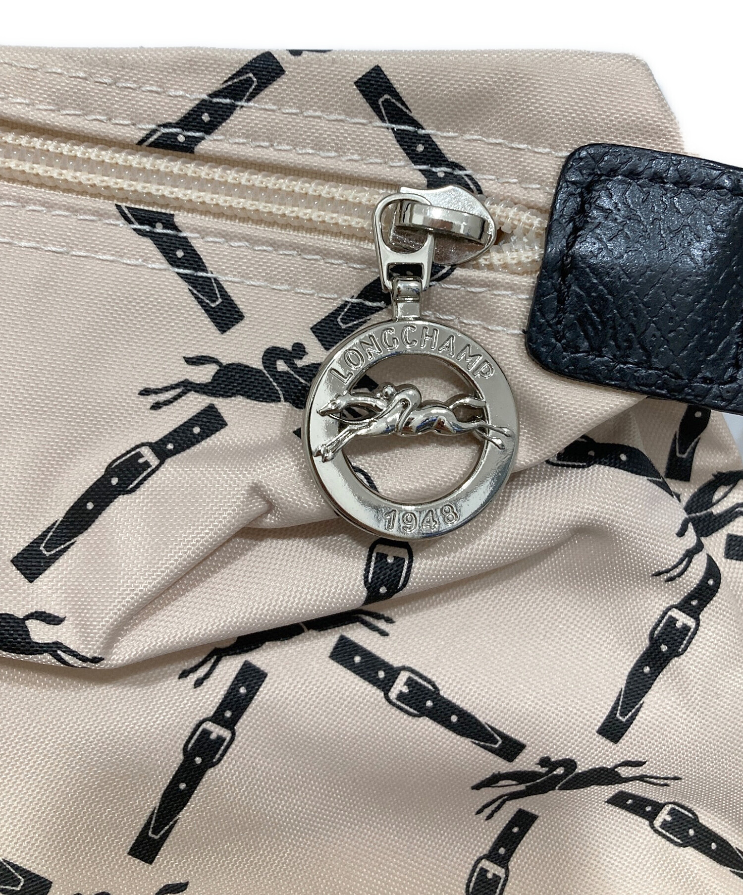 中古・古着通販】LONGCHAMP (ロンシャン) ホースロゴ総柄2WAYトート 