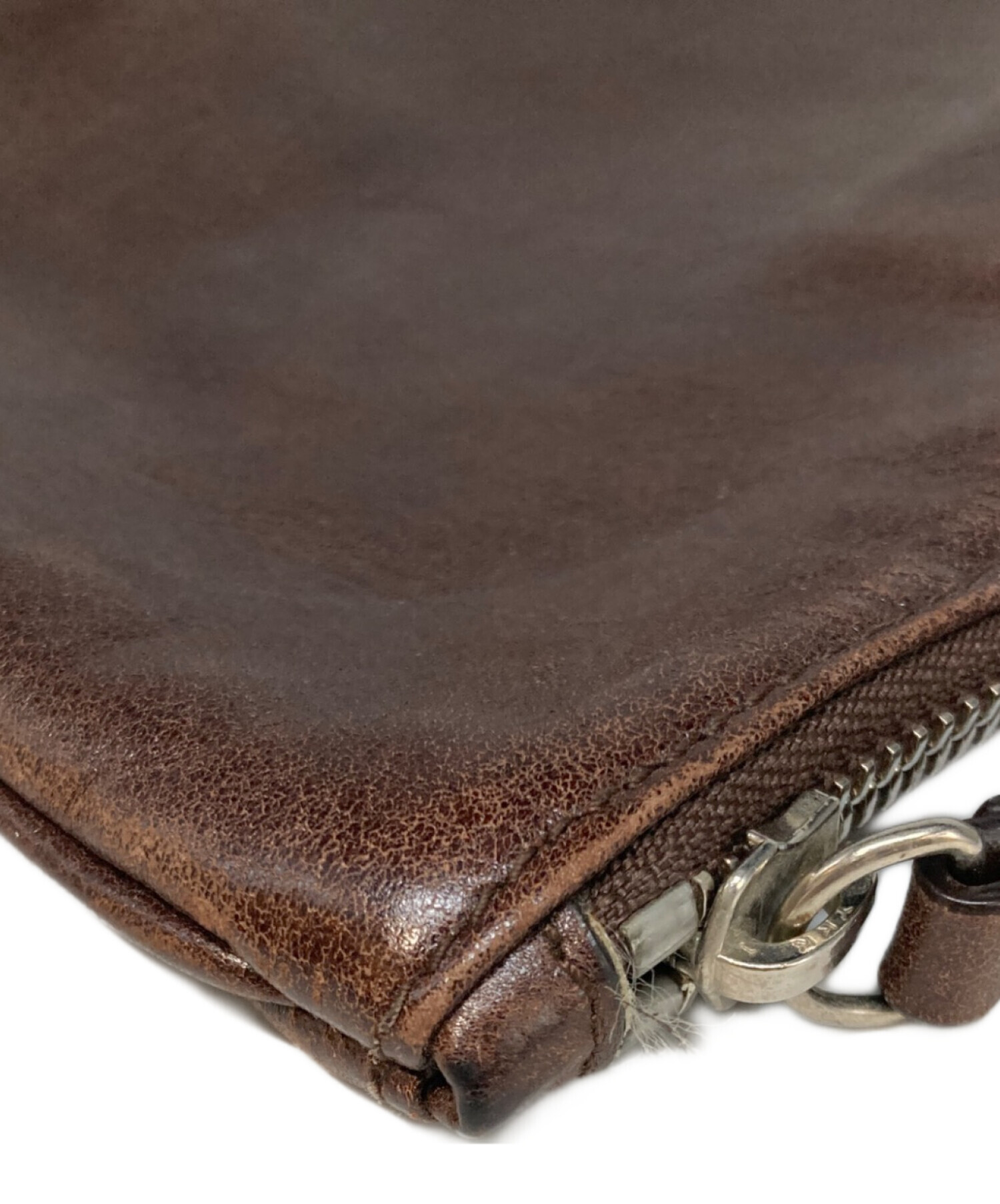 中古・古着通販】JIL SANDER (ジルサンダー) レザーポーチ ブラウン