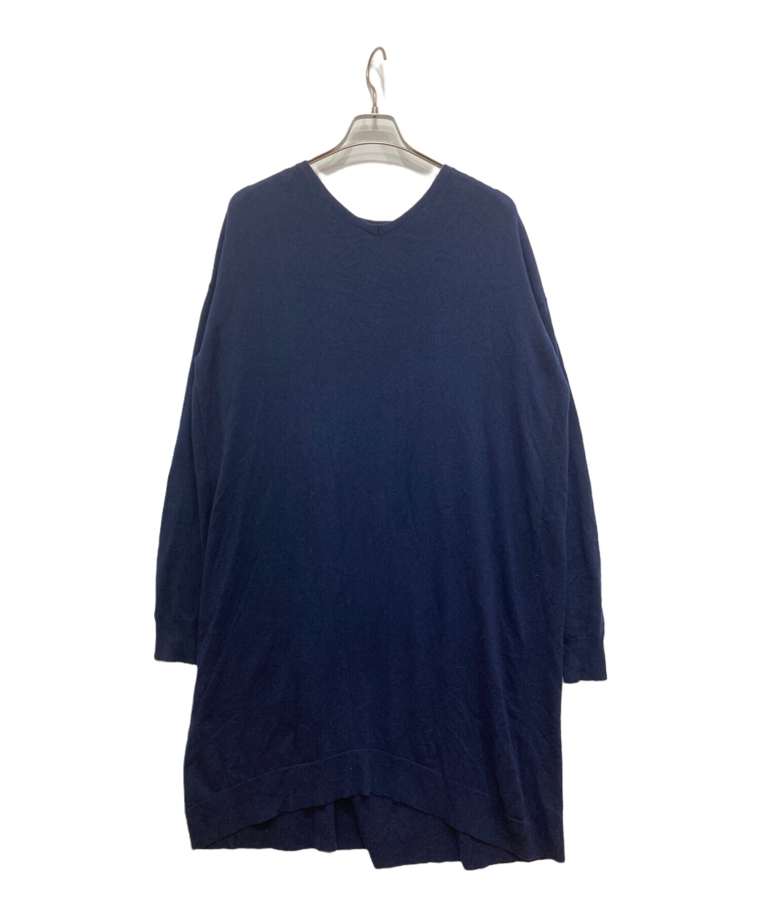 【新品タグ付き】mizuiroind ミズイロインド ニットワンピース ネイビー 中古・古着通販】mizuiro-ind (ミズイロインド) ニットワンピース