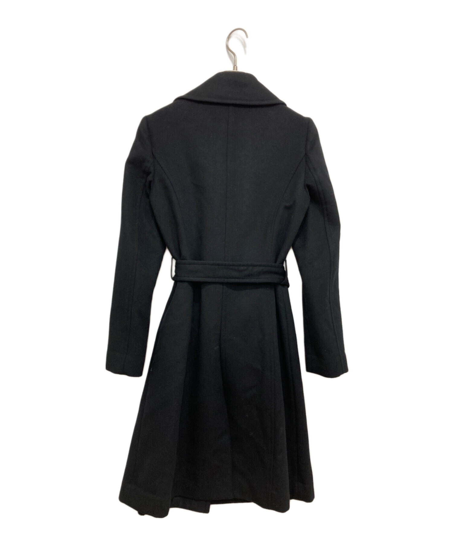 未使用 エムプルミエ M-PREMIER ウールカシミヤ コート 黒 38 中古・古着通販】M-premier (エムプルミエ) カシミヤ混ダブルコート