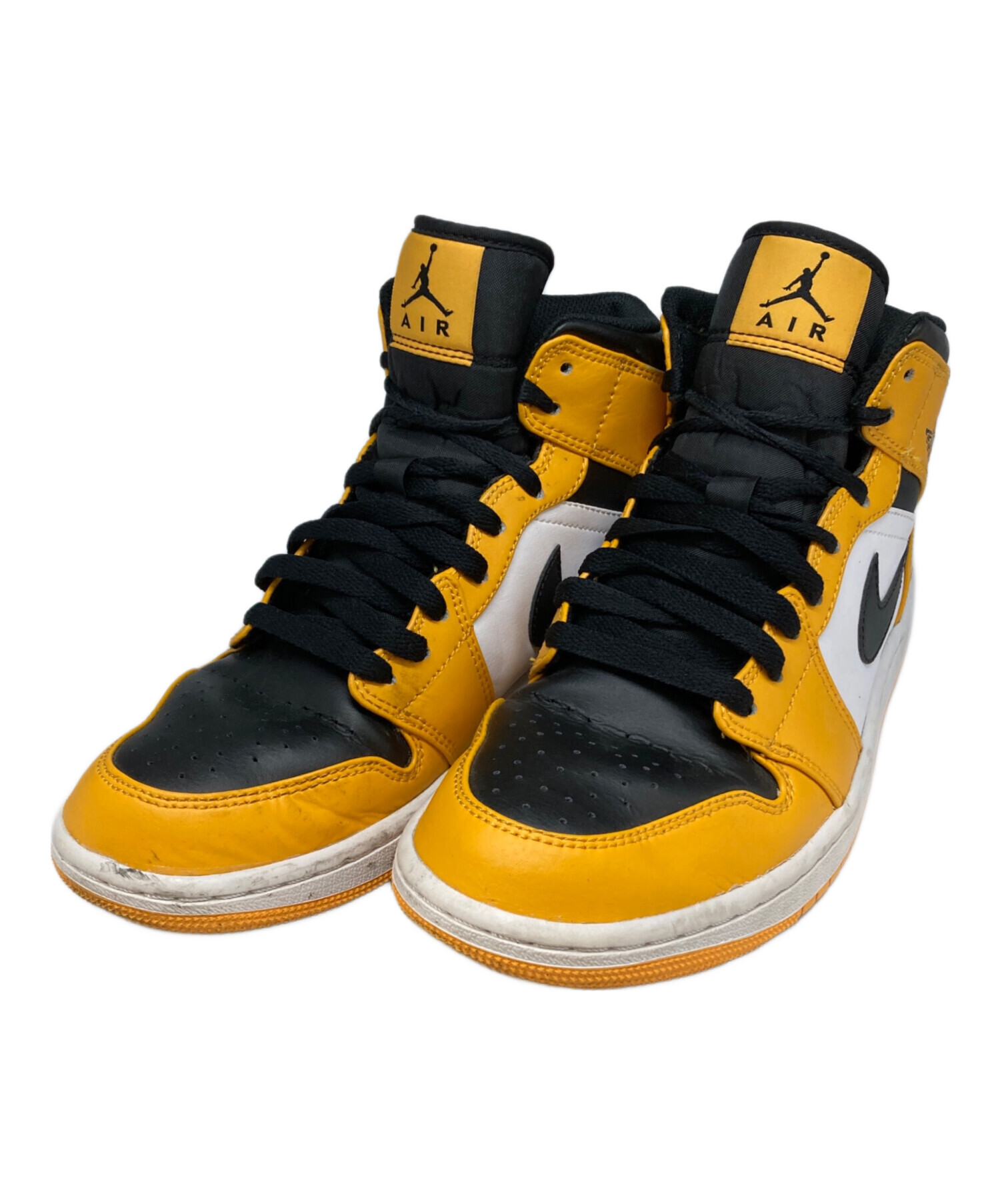 中古・古着通販】NIKE (ナイキ) ミッドカットスニーカー イエロー 