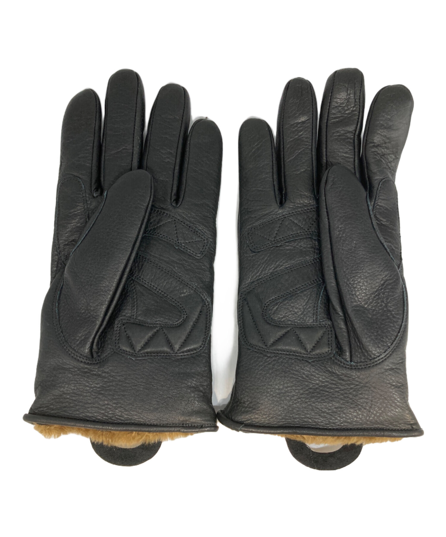 未使用 schott ショット ワンスター レザーグローブ ブラック L 中古・古着通販】SCHOTT BROS. (ショット) ワンスター レザーグローブ