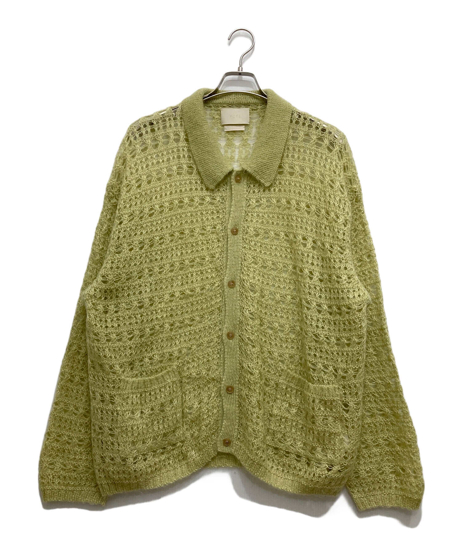 中古・古着通販】YOKE (ヨーク) MOHAIR SILK MESH KNIT SHIRT イエロー