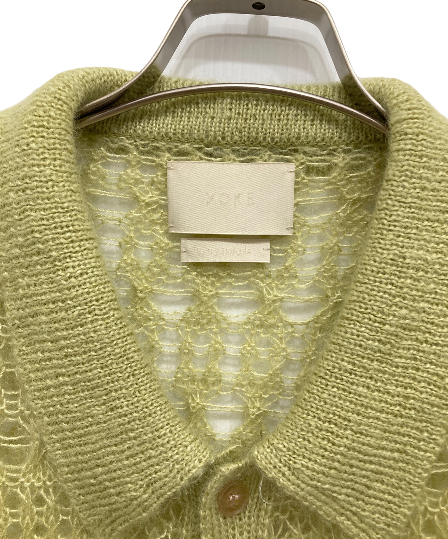 中古・古着通販】YOKE (ヨーク) MOHAIR SILK MESH KNIT SHIRT イエロー