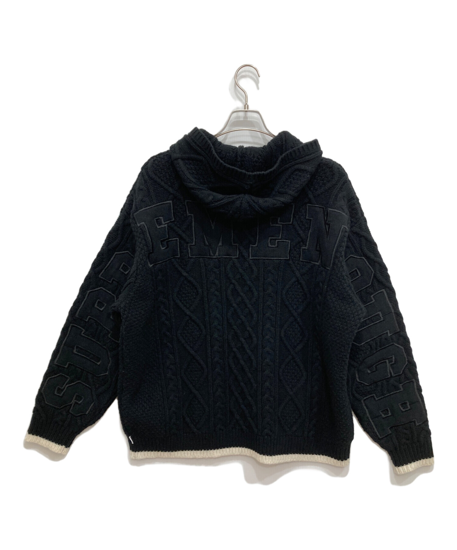 Supreme シュプリーム ニット ブラック 黒 サイズ:XL | 25SS GOODENOUGH フィッシャーマン ニット ジップ セーター (Zip Up Hooded Sweater) | トップス フーディー | コラボ【メンズ】【中古】【美品】【K4661】 中古・古着通販】Supreme (シュプリーム) GDEH (グッドイナフ