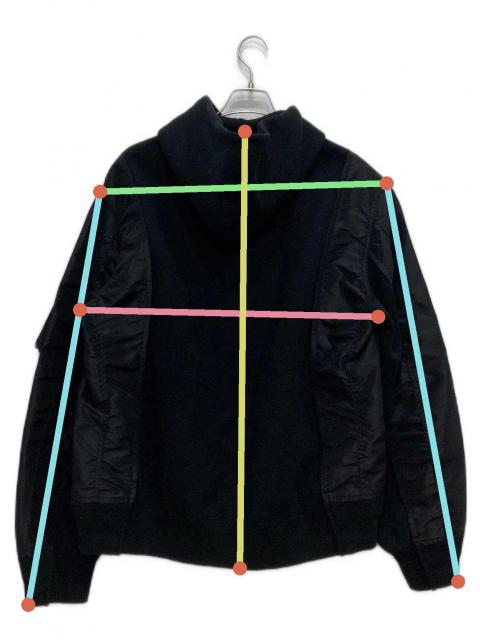 中古・古着通販】sacai (サカイ) Sponge Sweat x Nylon Twill Hoodie