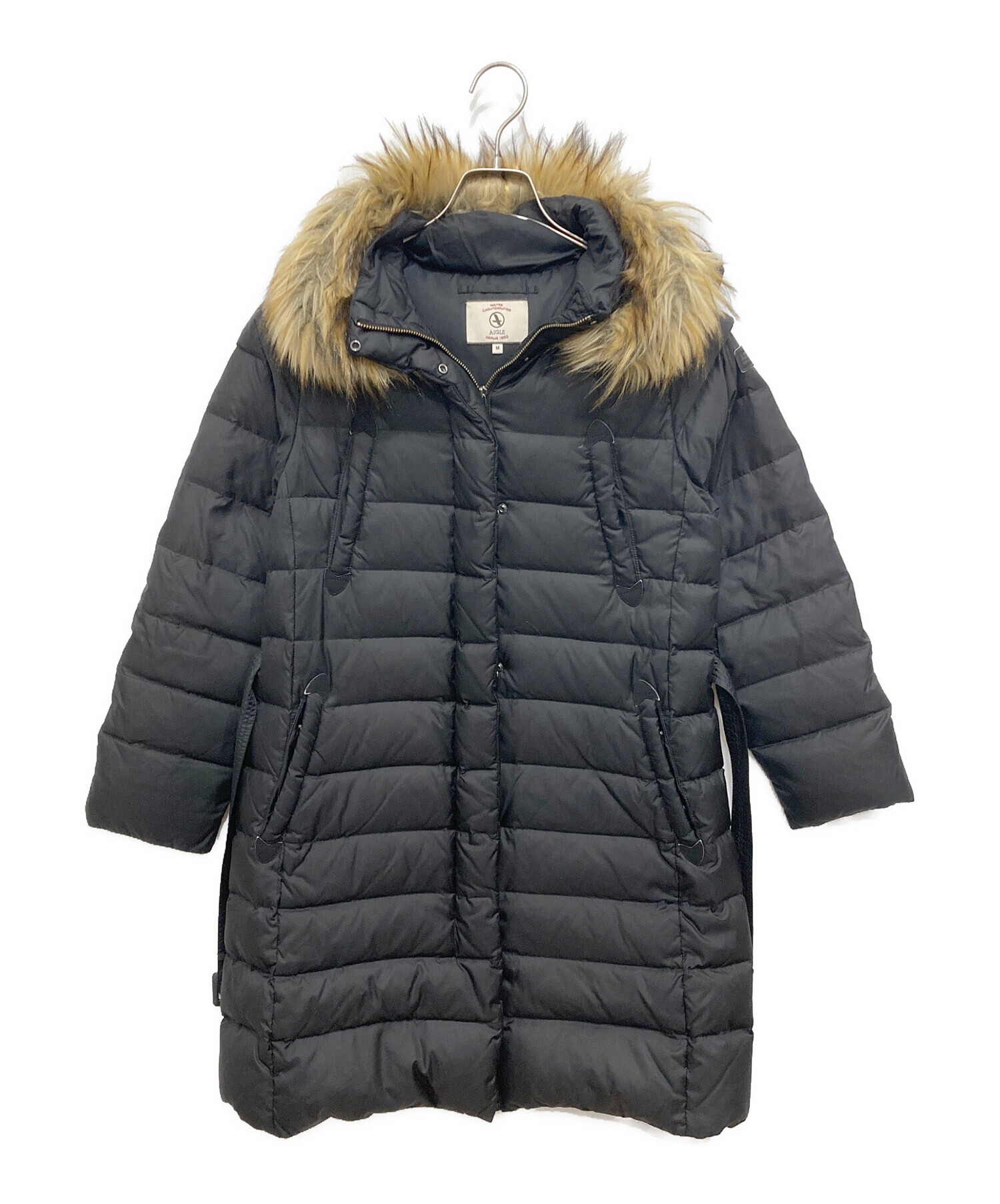 T/W　新品未使用タグ付　AIGLEエーグル　ダウンコート　ファーコート 中古・古着通販】AIGLE (エーグル) ダウンコート ブラック サイズ:M