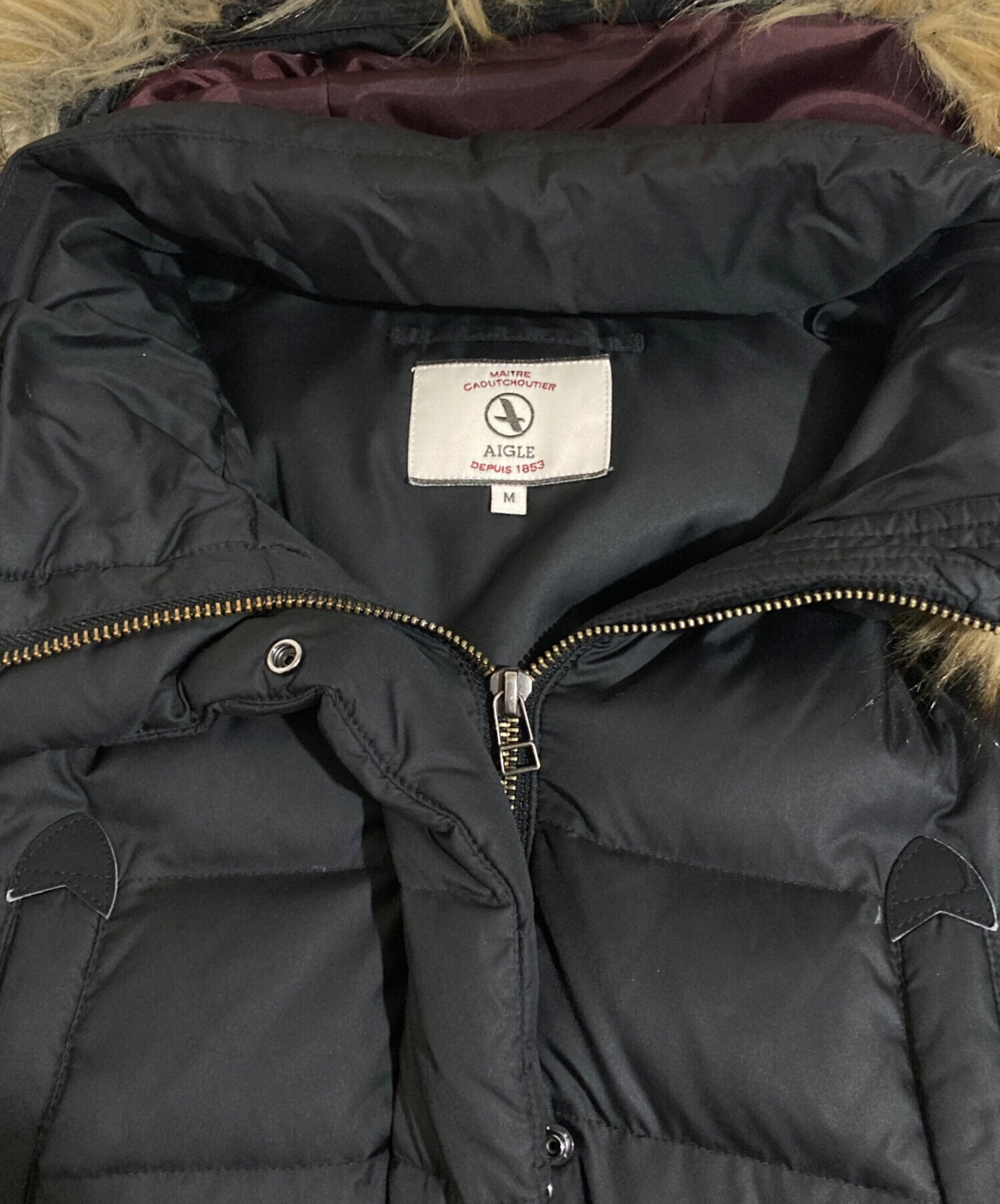 中古・古着通販】AIGLE (エーグル) ダウンコート ブラック サイズ:M