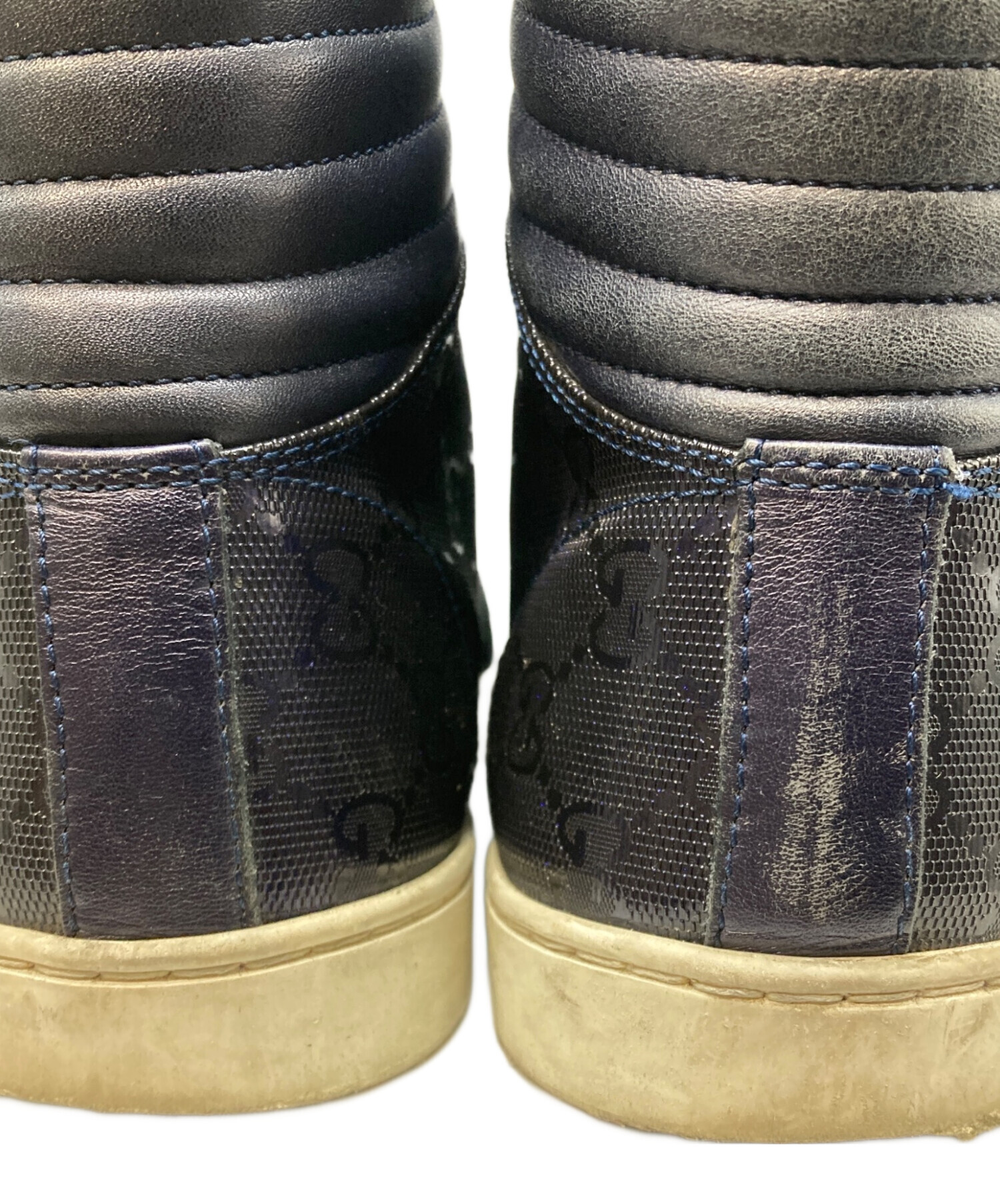 【希少美品】GUCCI グッチ　GGインプリメ　幾何学模様　ハイカットスニーカー 希少美品】GUCCI グッチ GGインプリメ 幾何学模様 ハイカットスニーカー