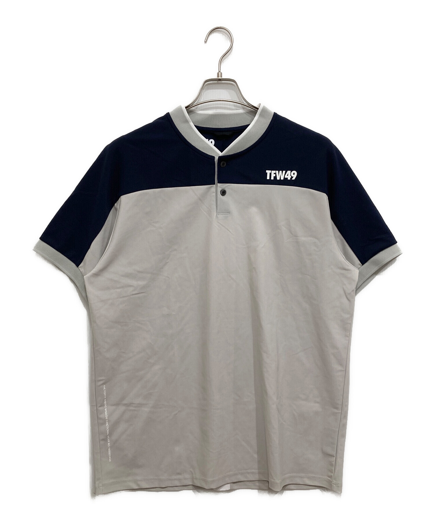 TFW49 ネイビー グレー ポロシャツ TFW49 半袖ポロシャツ ゴルフウェア メンズ 春夏用 LUXURY BACK MESH