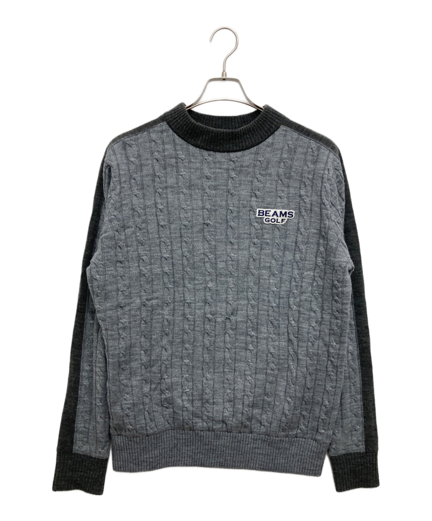 【美品】ビームスゴルフ BEAMS GOLF ニットセーター グレー系 XL 中古・古着通販】BEAMS GOLF (ビームスゴルフ) モックネックニット