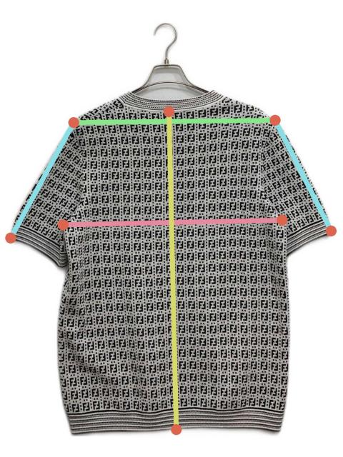 中古・古着通販】FENDI (フェンディ) ズッカ柄半袖ニット ホワイト