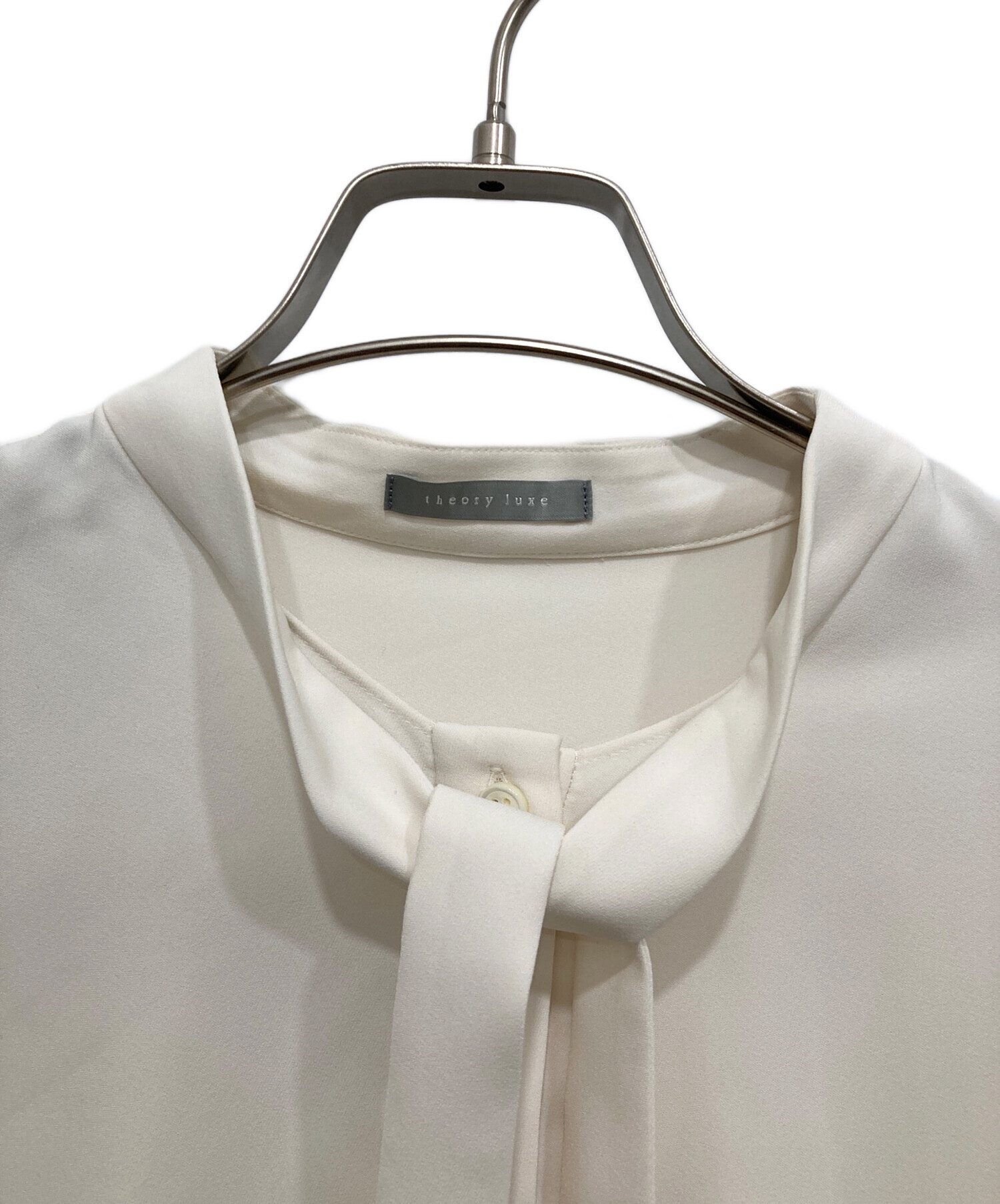 theory luxeセオリーリュクス　ブラウス38 美品 Theory luxe セオリーリュクス ウール ブラウス ブラック 長袖 38