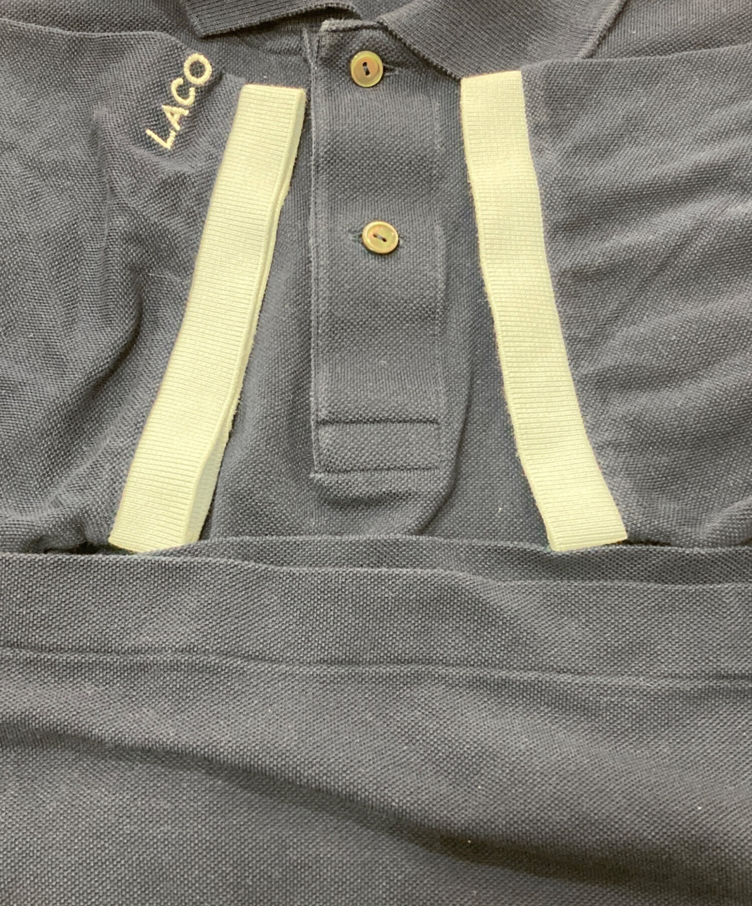 中古・古着通販】LACOSTE (ラコステ) カスタム ポロシャツ ネイビー