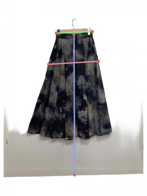 中古・古着通販】HARE (ハレ) BLURアートタックスカート ネイビー