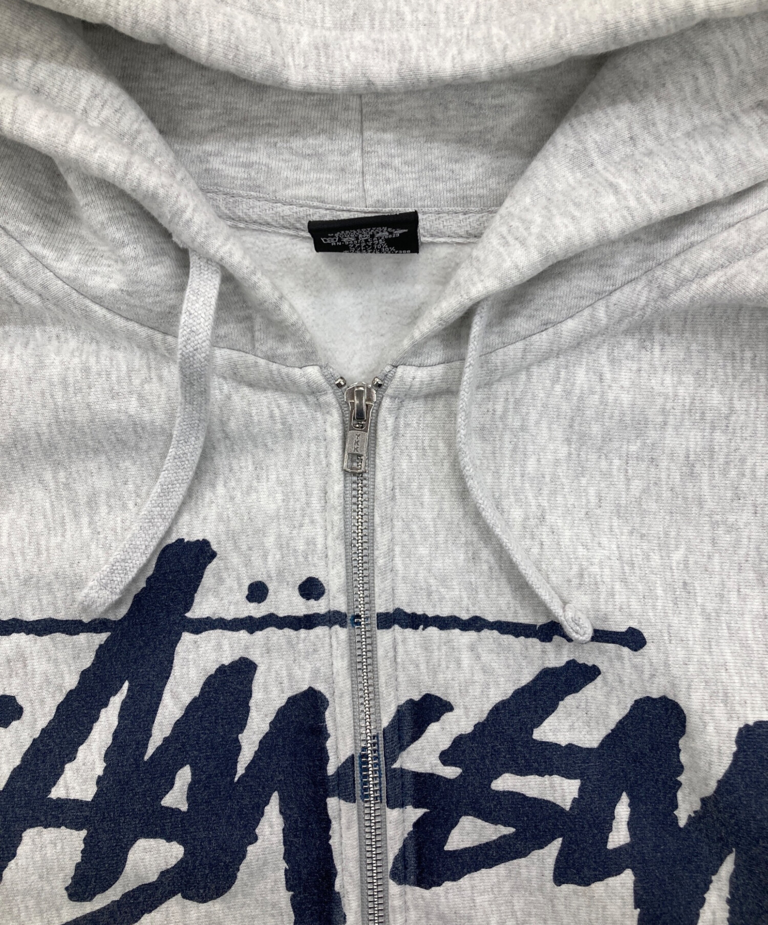 中古・古着通販】stussy (ステューシー) ジップパーカー グレー サイズ 