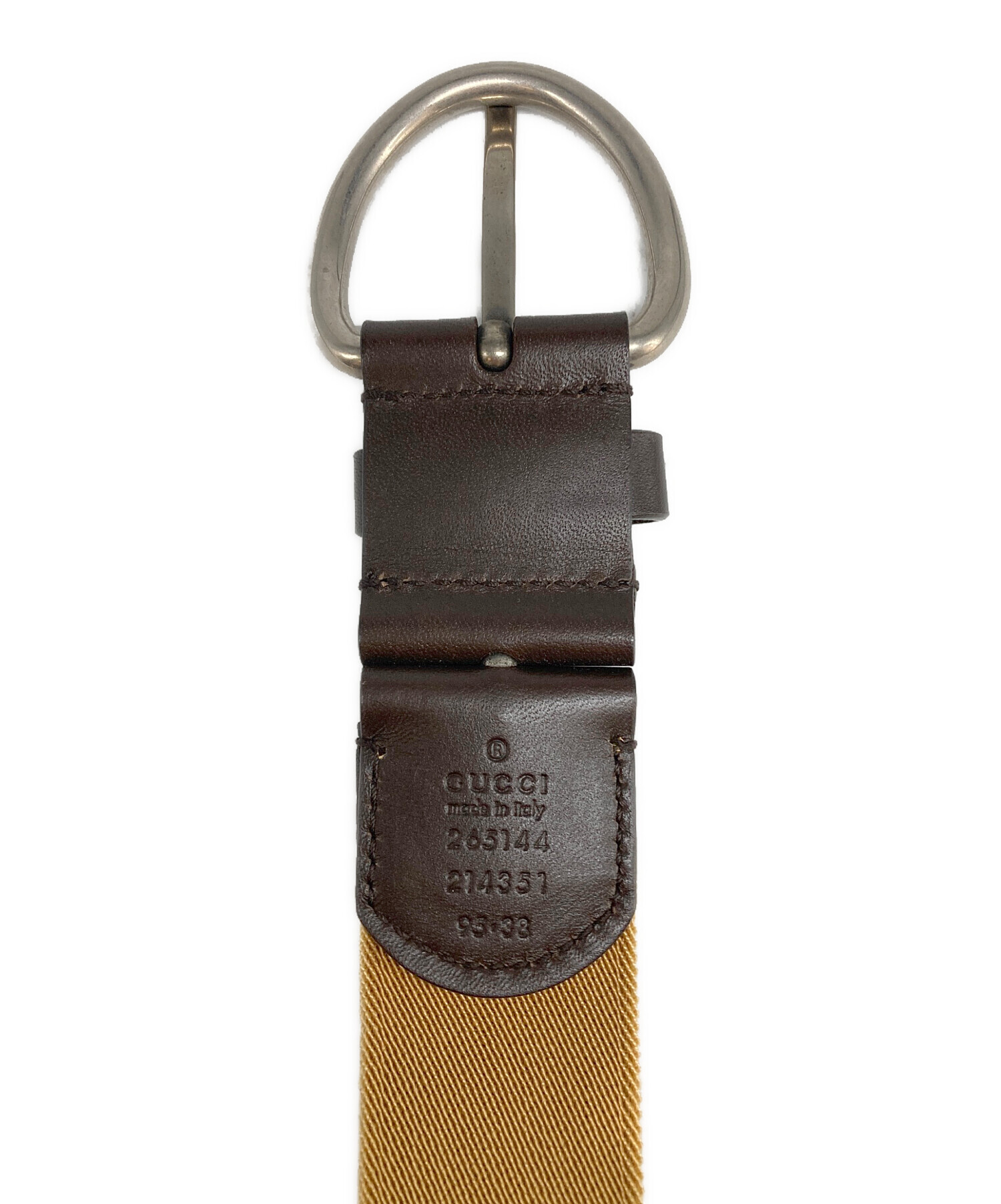 中古・古着通販】GUCCI (グッチ) 切替ベルト ブラウン×ベージュ