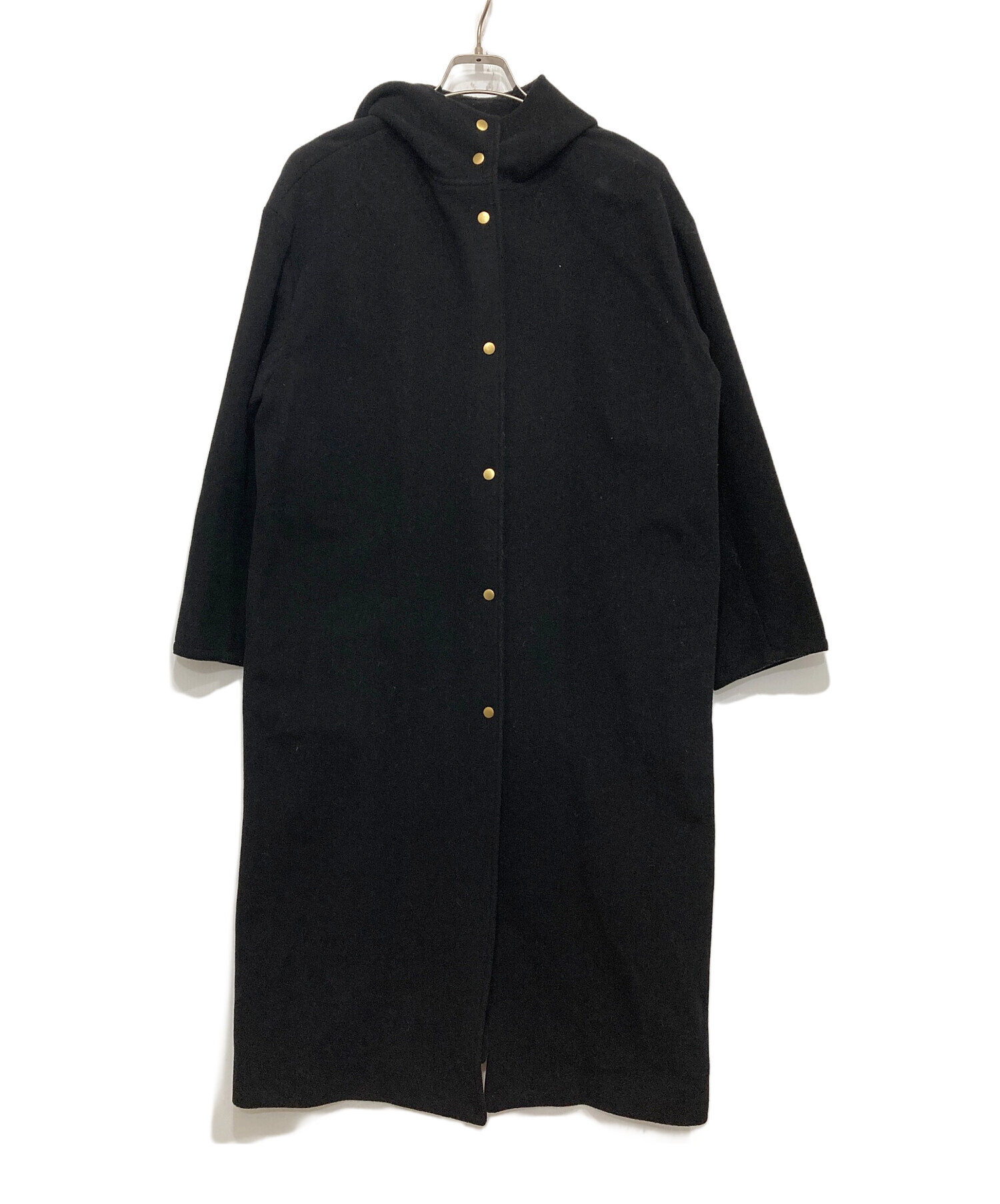 yori ウールコート ヨリ yori 22AW ウール ノーカラー コート 美品 F