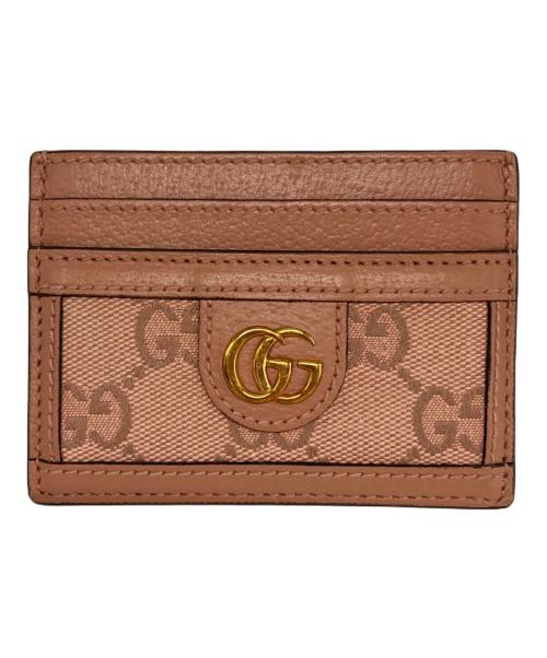中古・古着通販】GUCCI (グッチ) オフディアカードケース ピンク