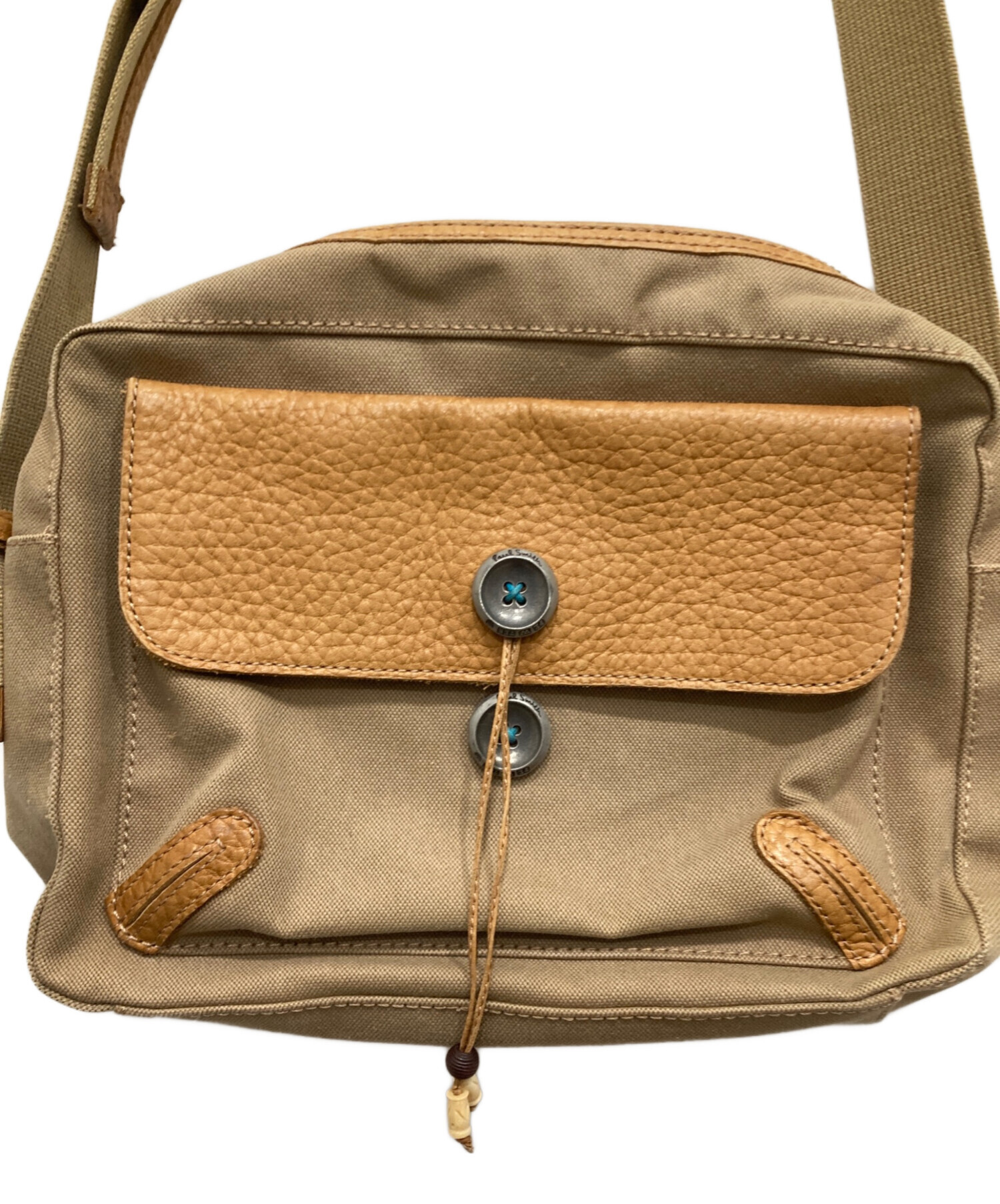 中古・古着通販】PAUL SMITH (ポールスミス) キャンバス×レザー