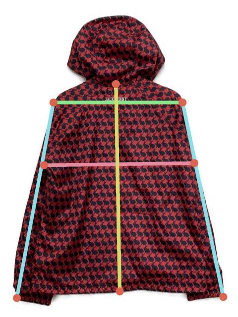 ジャックバニーPEコーティングムース赤チェックジャケットサイズ2 中古・古着通販】JACK BUNNY (ジャックバニー) 総柄ジップアップ