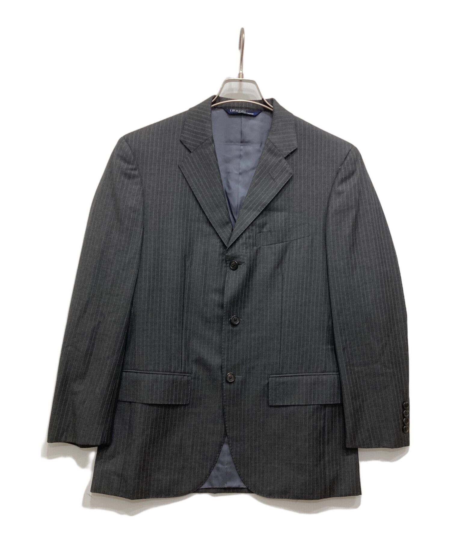 【現行☆極美品】POLO RALPHLAUREN スーツ グレー ストライプ 中古・古着通販】POLO RALPH LAUREN (ポロ・ラルフローレン) ウール