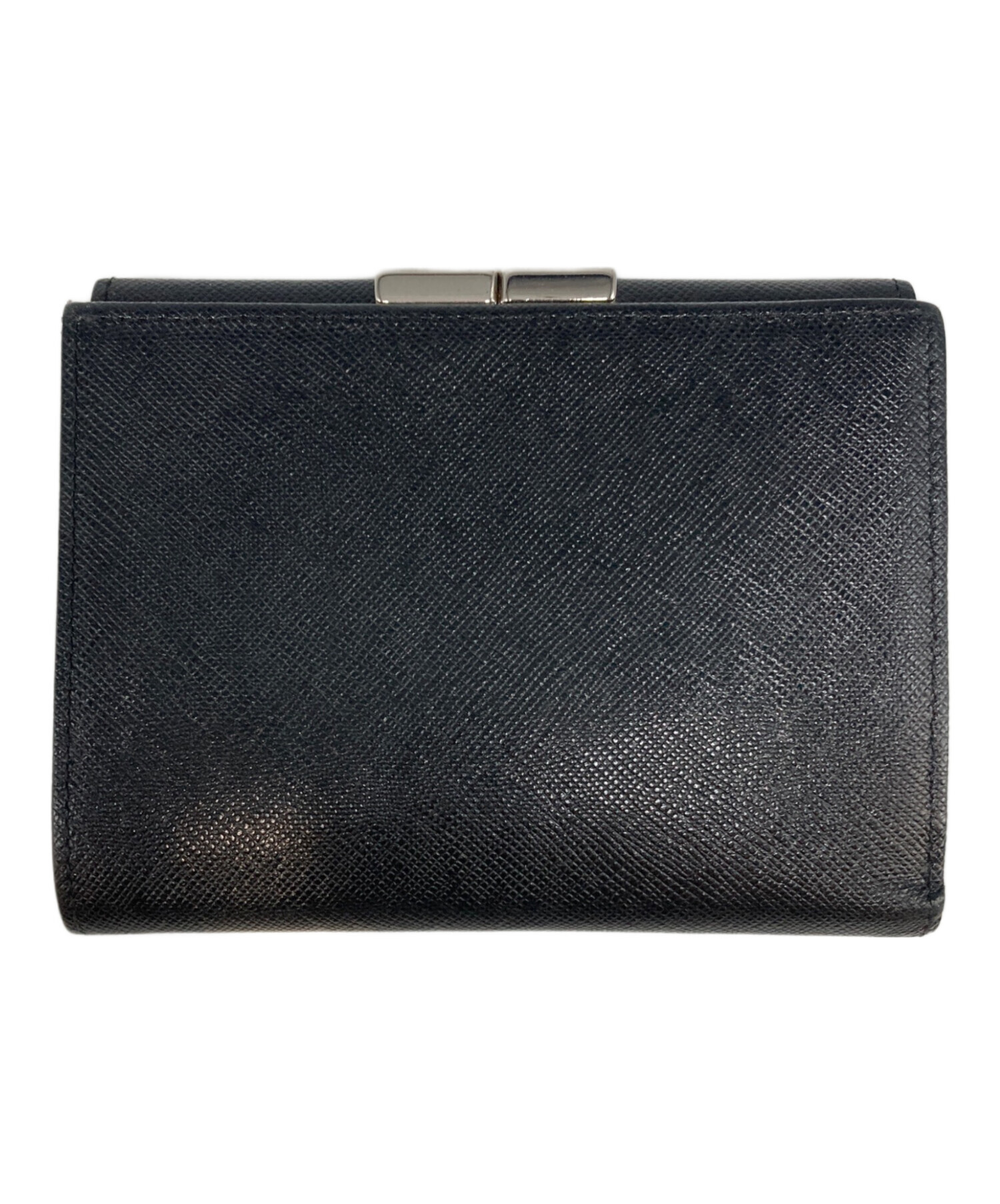 中古・古着通販】BURBERRY (バーバリー) 3つ折り財布 ブラック