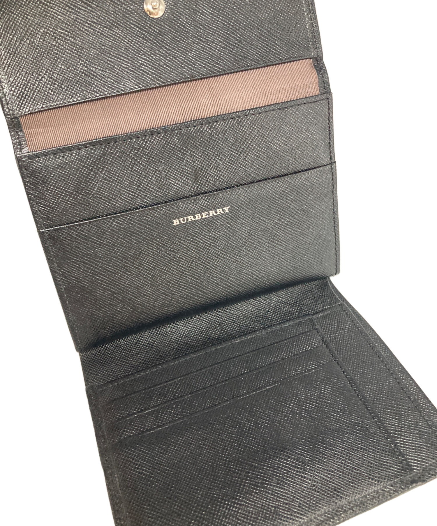 未使用に近い　BURBERRY財布　正規品　イタリア製 中古・古着通販】BURBERRY (バーバリー) 3つ折り財布 ブラック