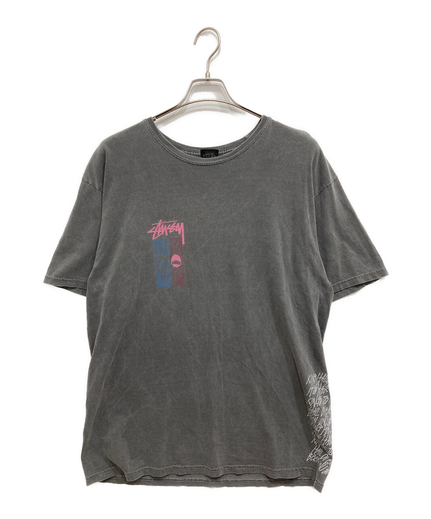 中古・古着通販】stussy (ステューシー) プリントTシャツ グレー 