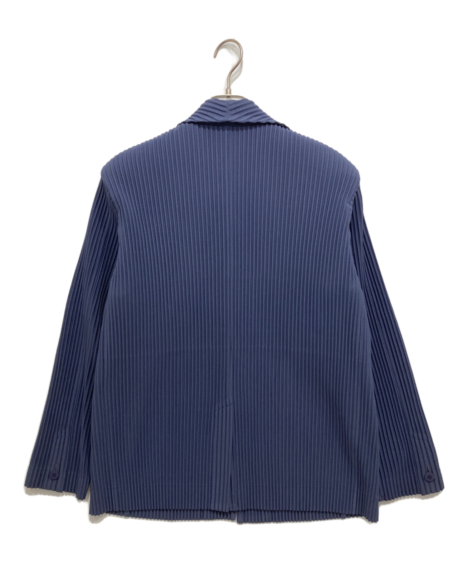 イッセイミヤケ FETE プリーツ テーラードジャケット ブルー系 03 L 中古・古着通販】HOMME PLISSE ISSEY MIYAKE (オム プリッセ イッセイ