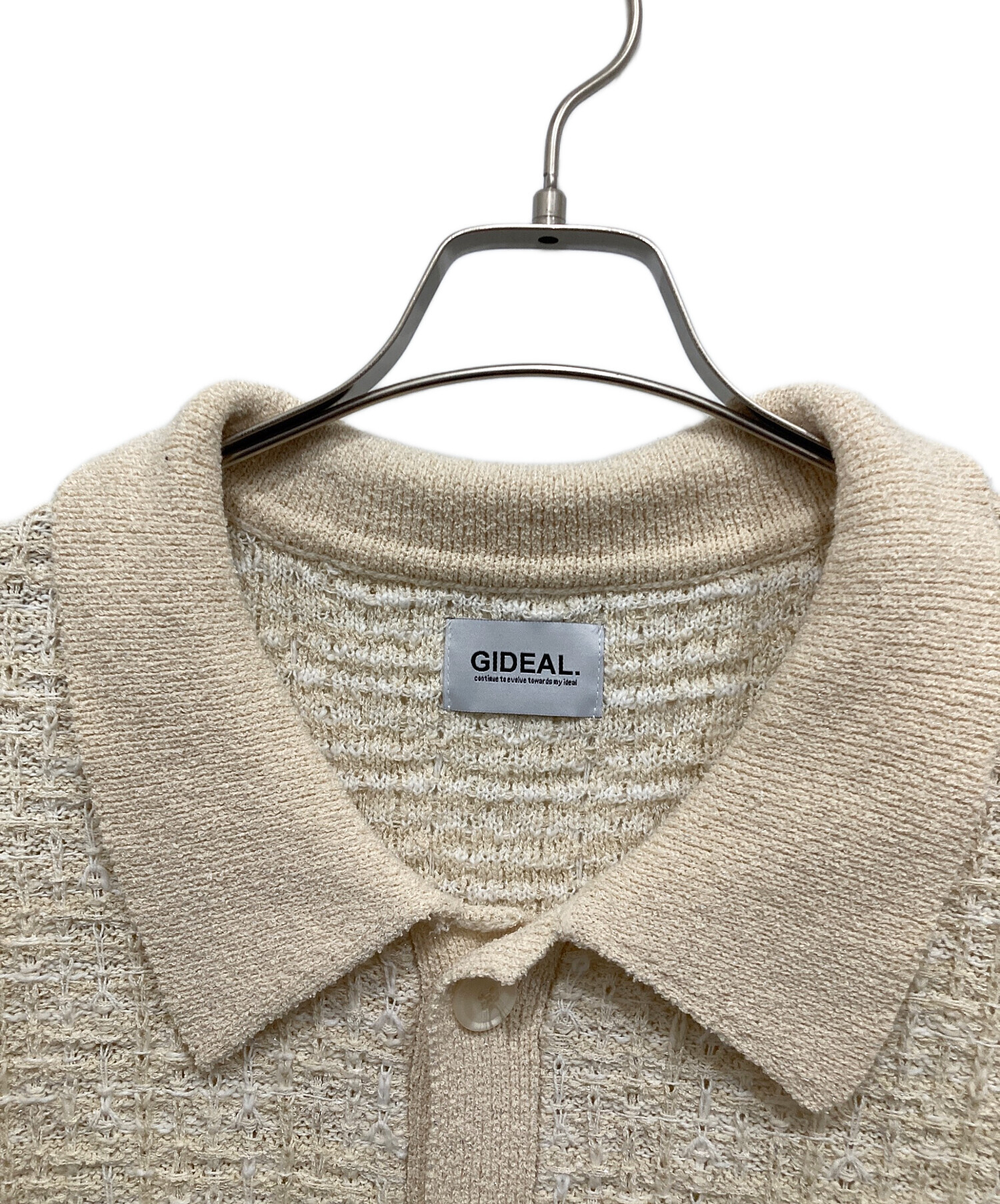 中古・古着通販】GIDEAL (ジディール) clash lamé tweed knit cardigan 