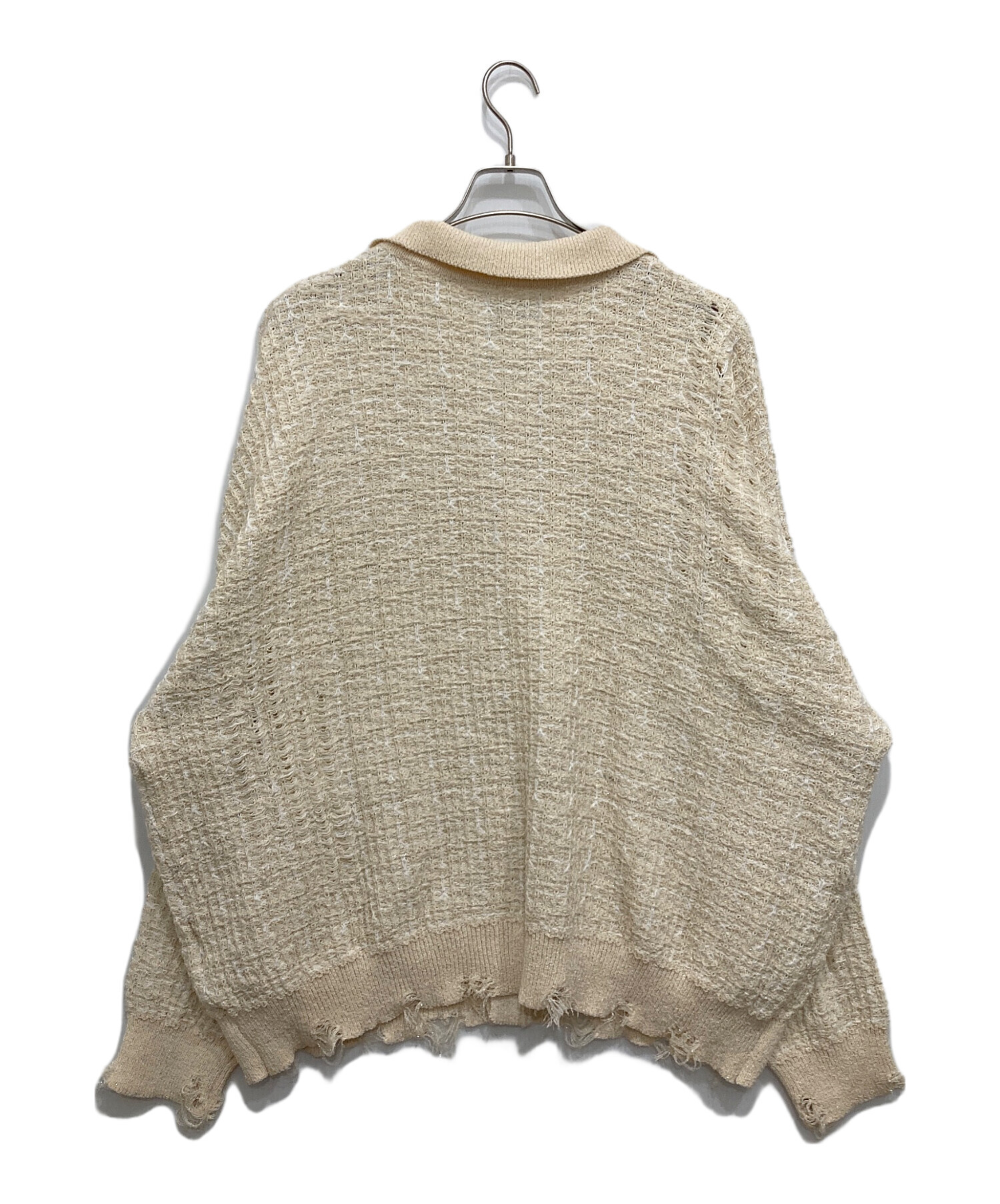 中古・古着通販】GIDEAL (ジディール) clash lamé tweed knit cardigan 