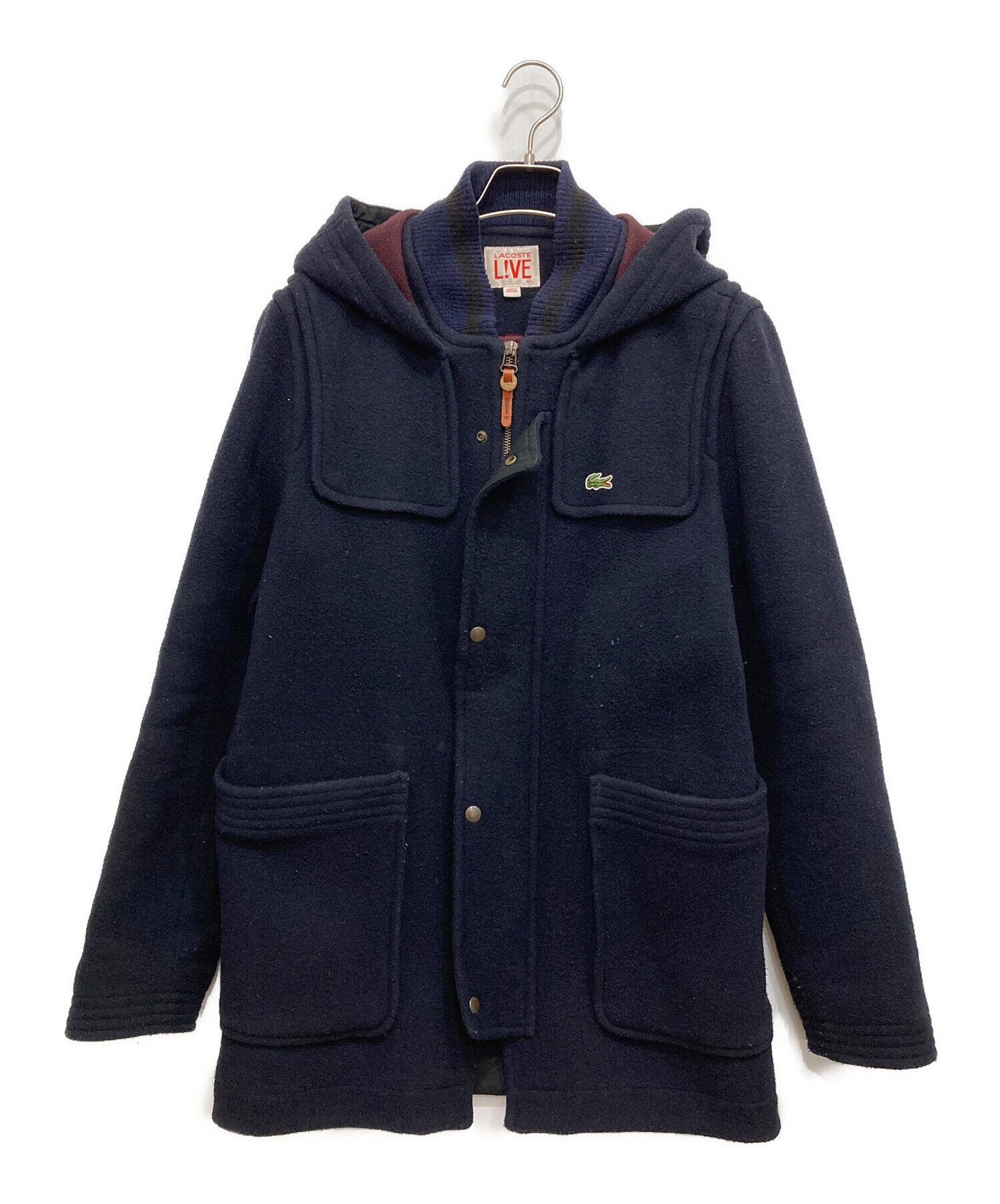LACOSTE　LIVE　ダッフルコート☆M 中古・古着通販】LACOSTE LIVE (ラコステライブ) ロゴ刺繍ダッフル