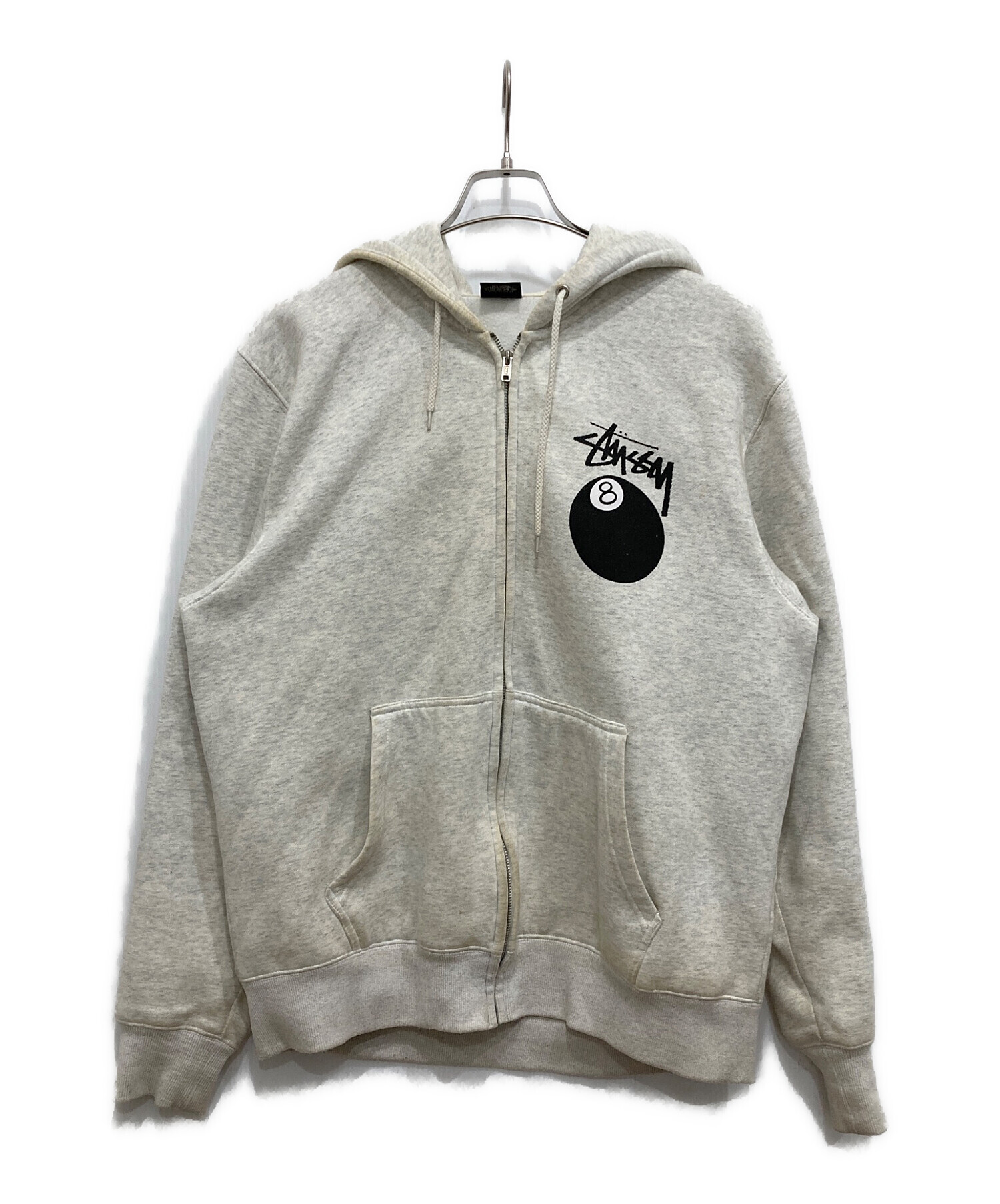 Stüssy グレー フード付きパーカー L 古着 Stüssy グレー フード付きパーカー L 古着