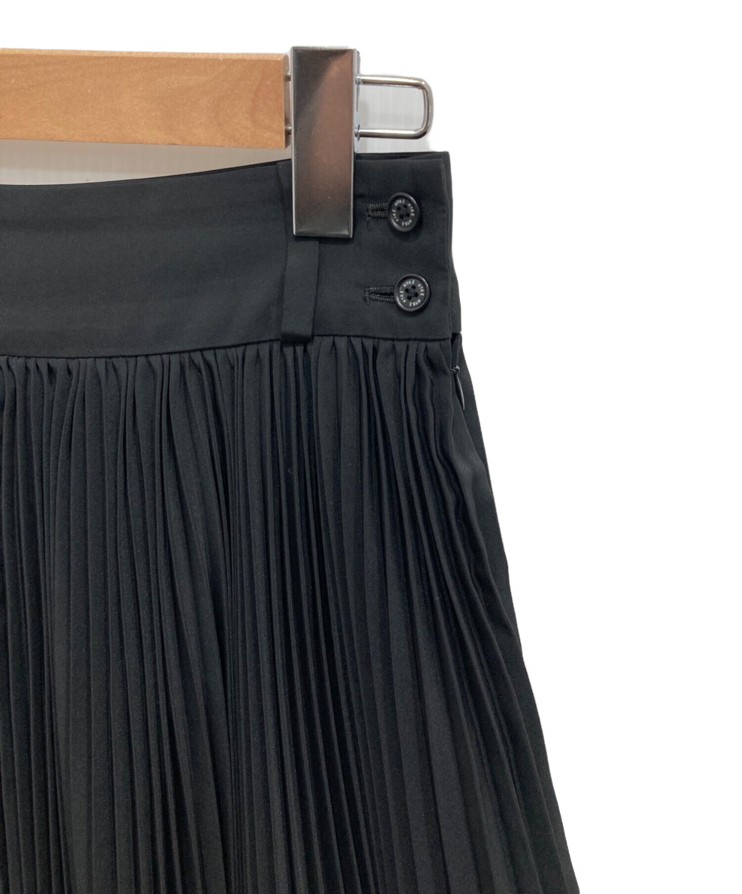 中古・古着通販】HYKE (ハイク) 変形プリーツスカート ブラック サイズ