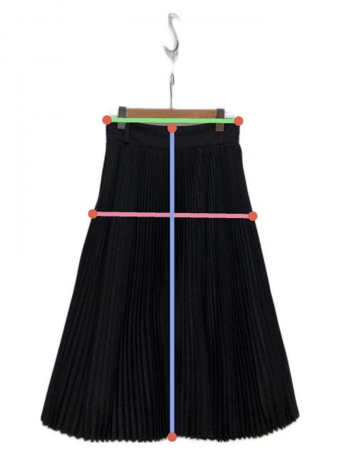 中古・古着通販】HYKE (ハイク) プリーツスカート ブラック サイズ:2