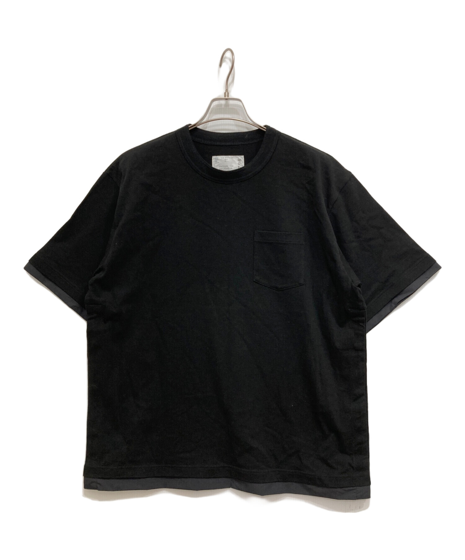 K*山様 【未使用品】SacaiサカイCottonJersey T-Shirt 中古・古着通販】sacai (サカイ) Cotton Jersey T-Shirt ブラック