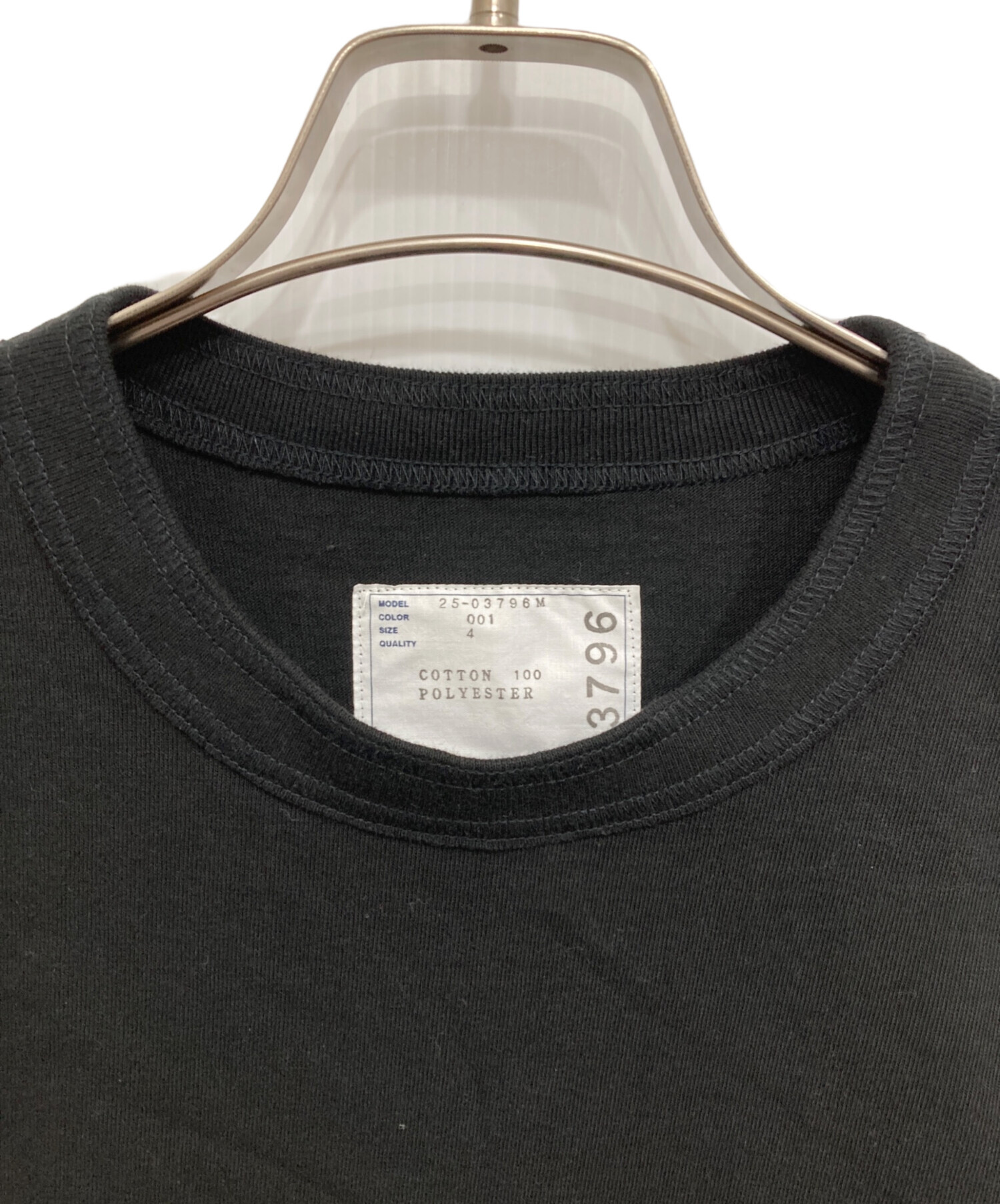 中古・古着通販】sacai (サカイ) Cotton Jersey T-Shirt ブラック