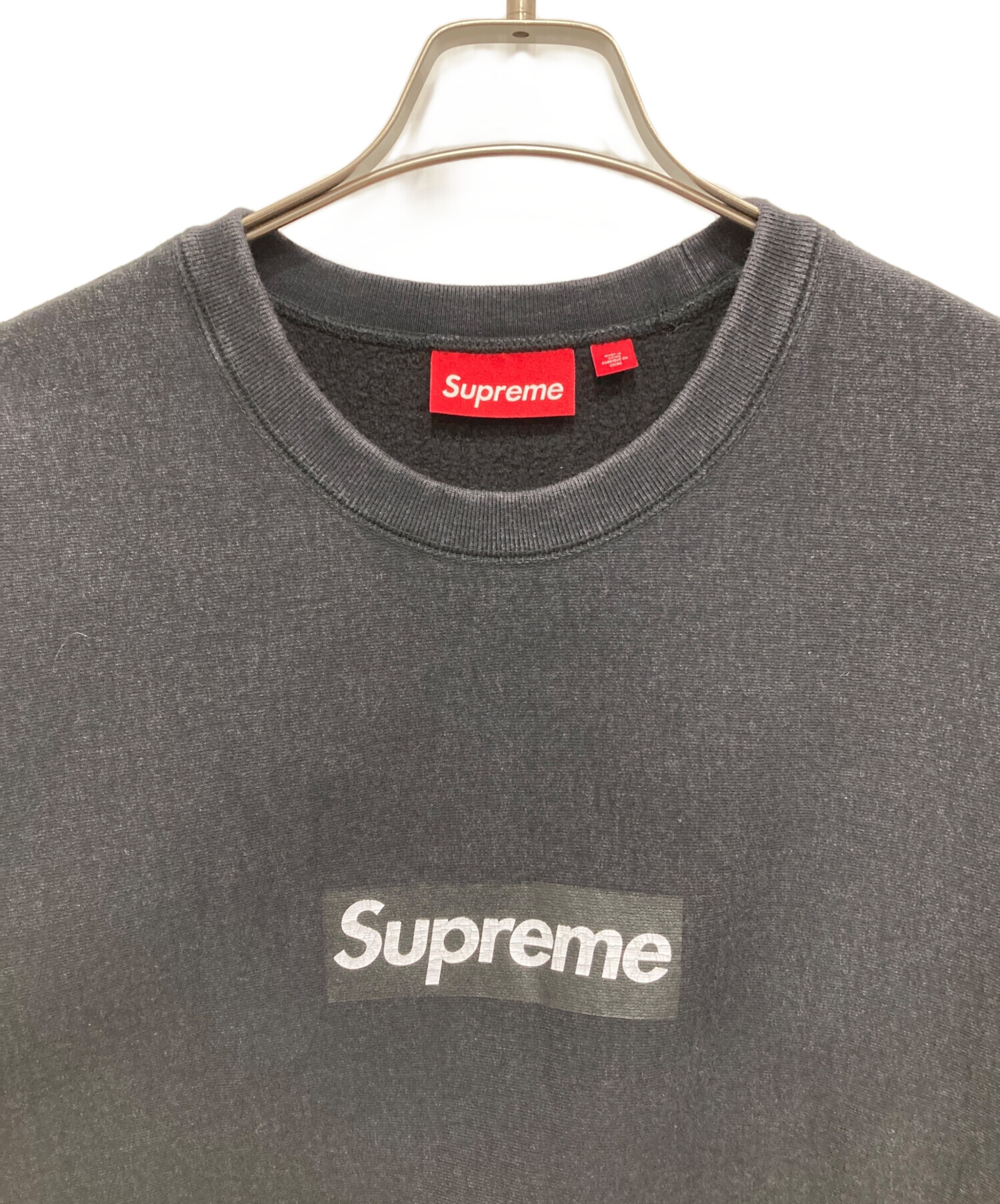 【未使用タグ付】シュプリームWashed Box Logo Crewneck Supreme(シュプリーム) 25SS Washed Box Logo Crewneckウォッシュド