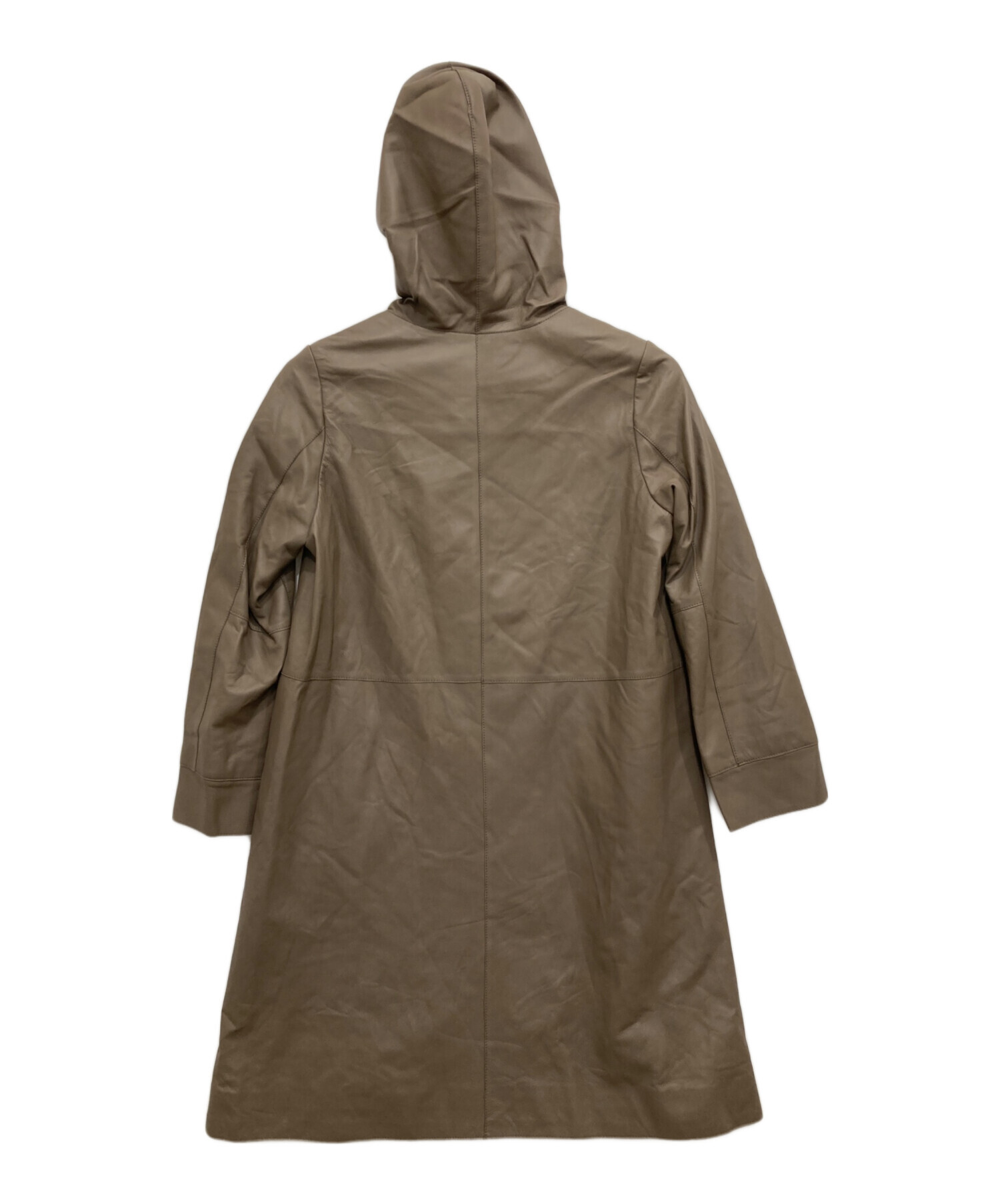 中古・古着通販】Zelal (ゼラール) ラムレザーフーデッドコート