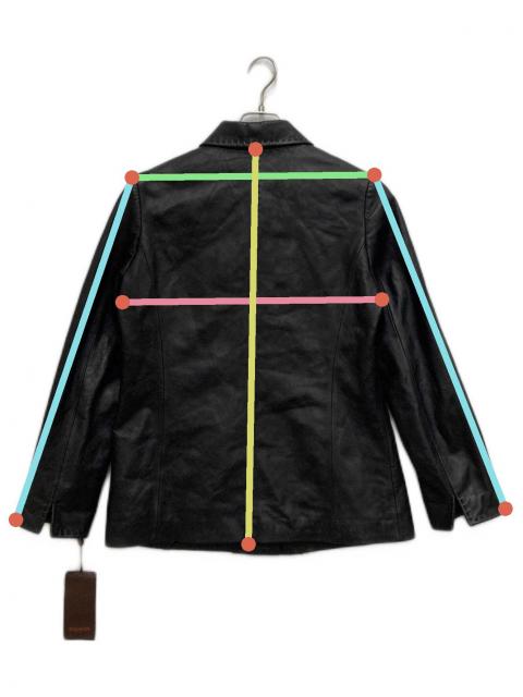 中古・古着通販】BALMAIN (バルマン) ラムレザージャケット ブラック