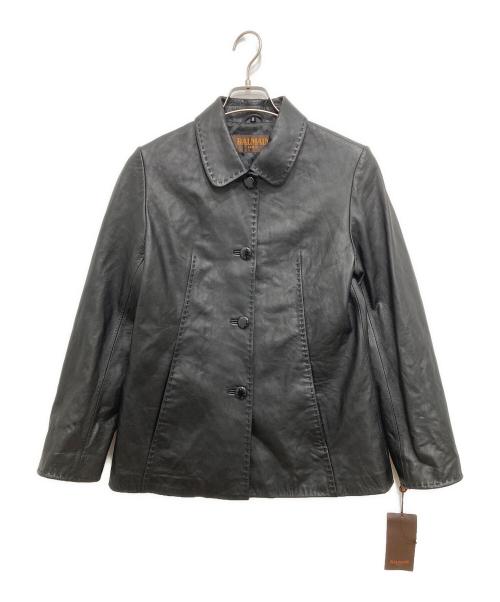 中古・古着通販】BALMAIN (バルマン) ラムレザージャケット ブラック