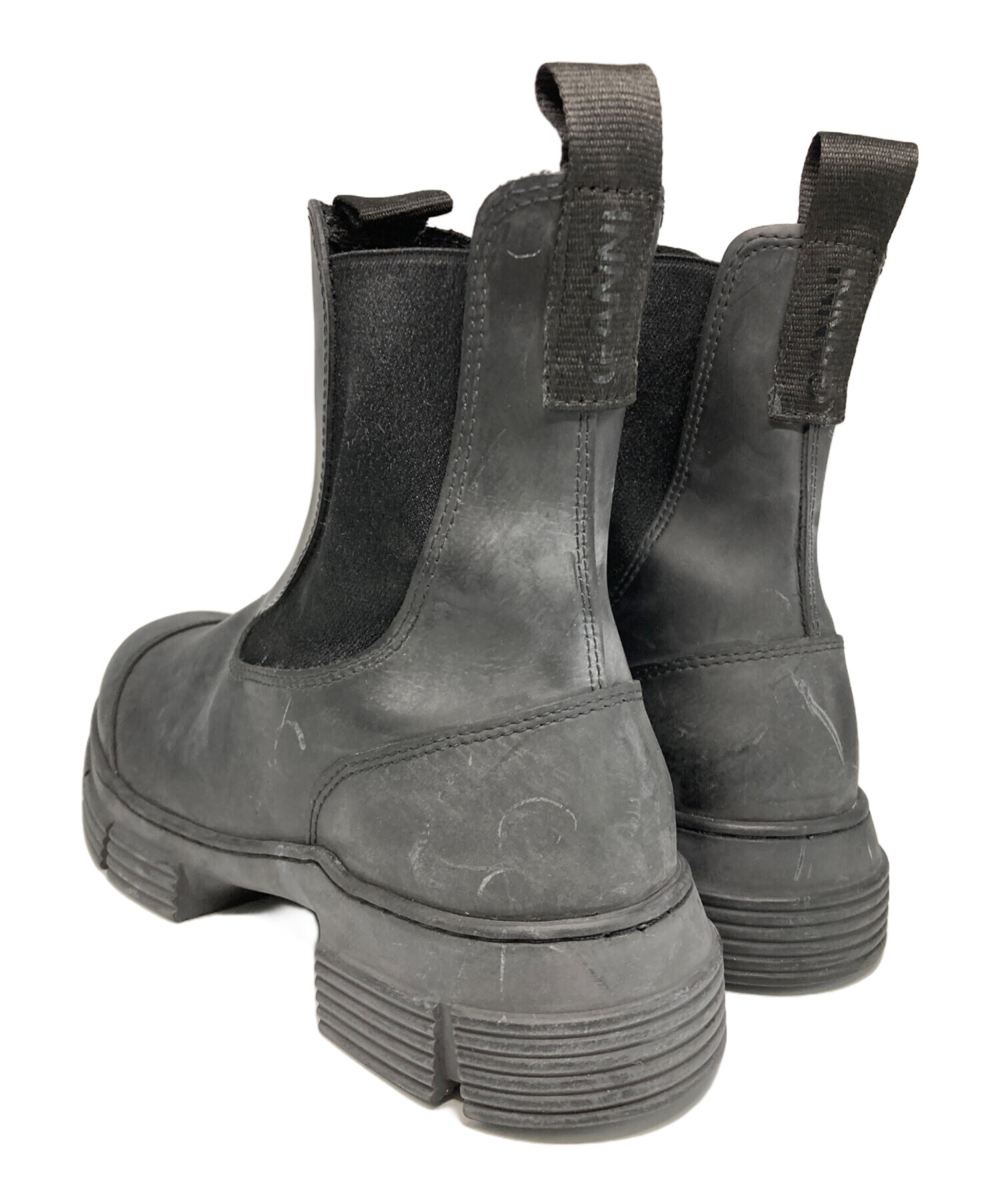 中古・古着通販】Ganni (ガニー) RECYCLED RUBBER CITY BOOT ブラック