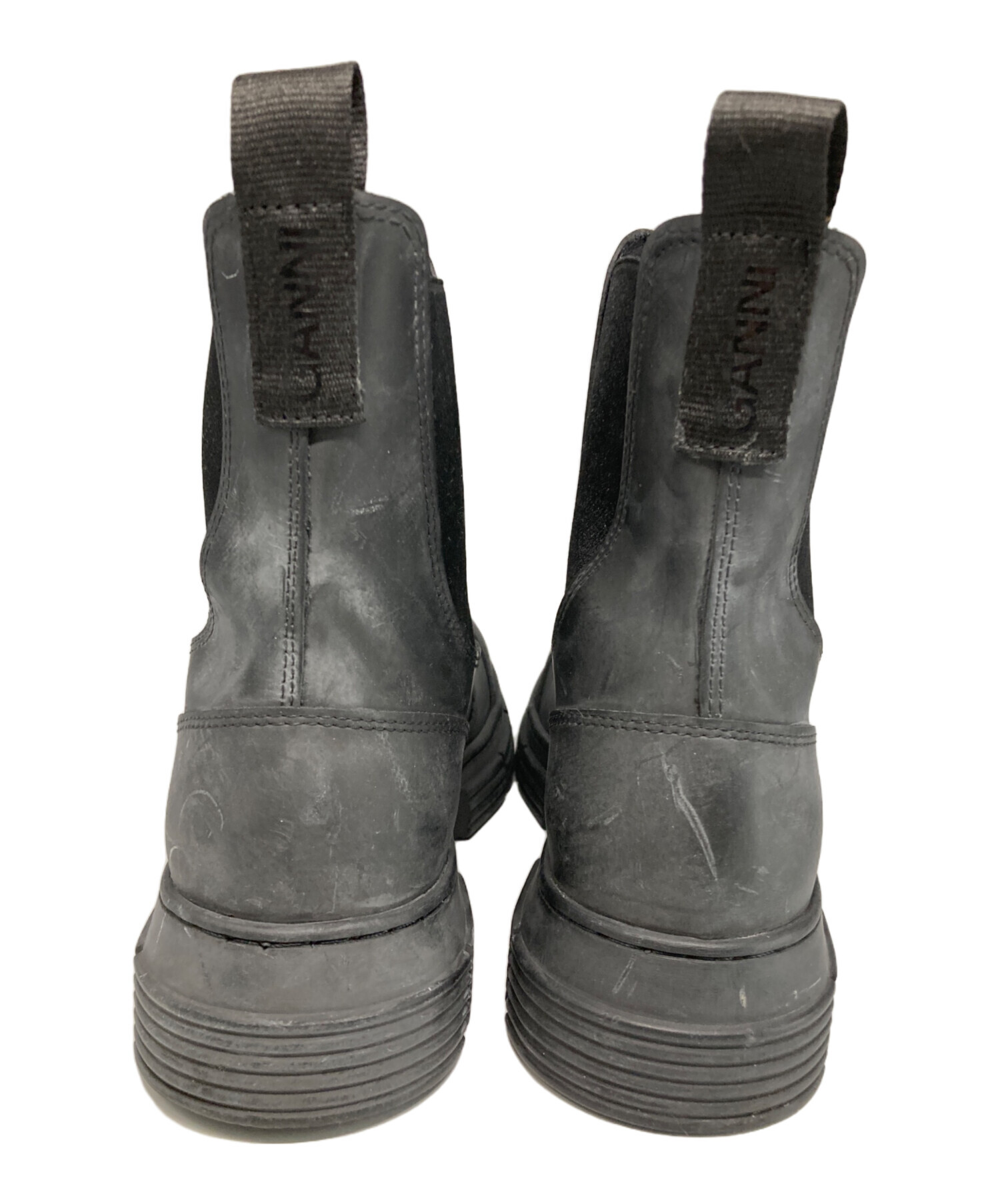 中古・古着通販】Ganni (ガニー) RECYCLED RUBBER CITY BOOT ブラック