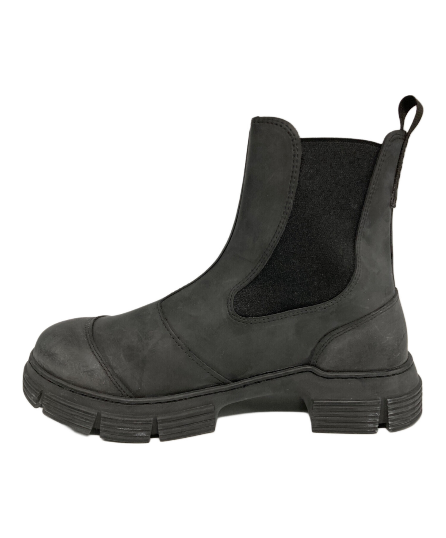 中古・古着通販】Ganni (ガニー) RECYCLED RUBBER CITY BOOT ブラック