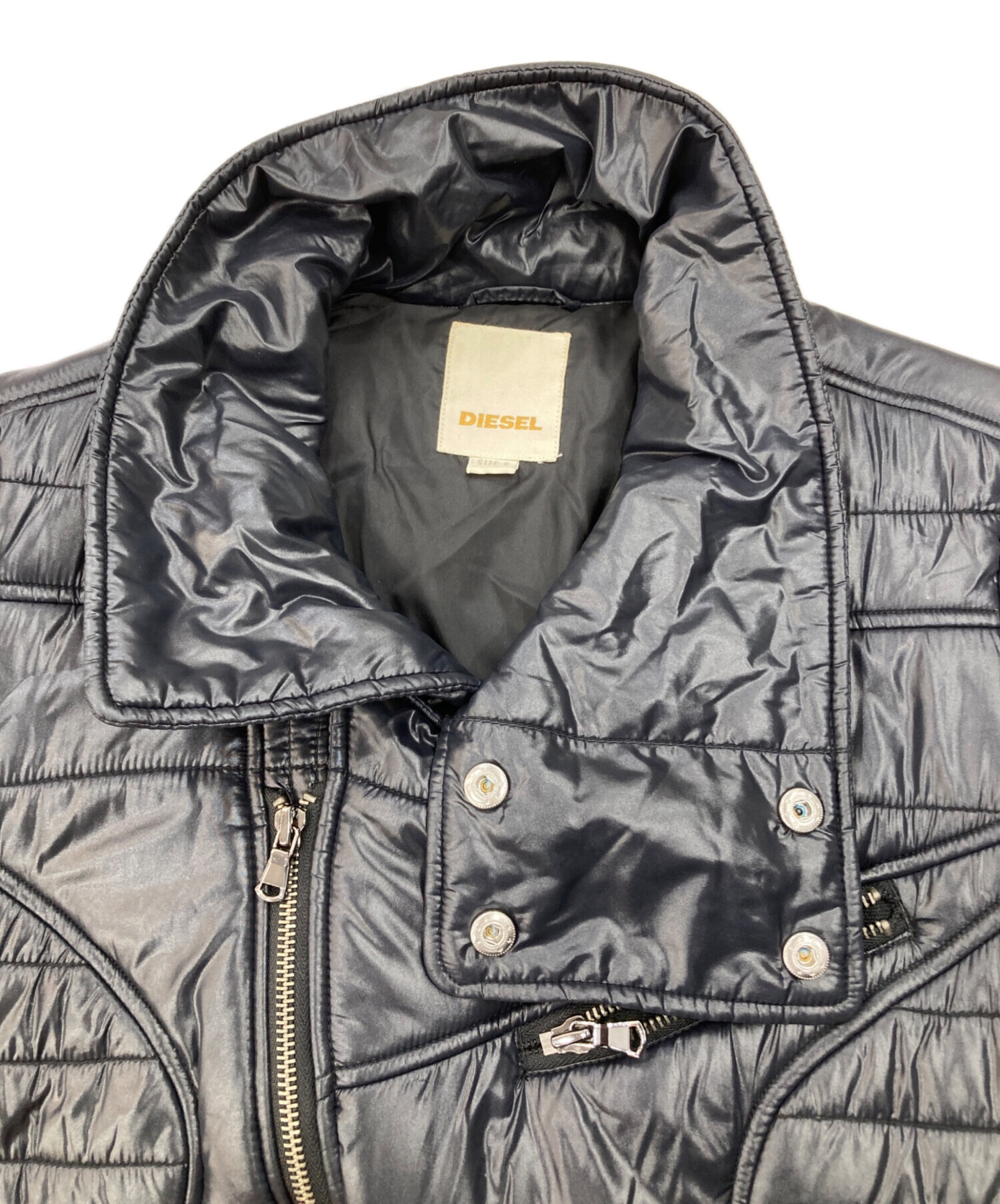 中古・古着通販】DIESEL (ディーゼル) 中綿ライダースジャケット